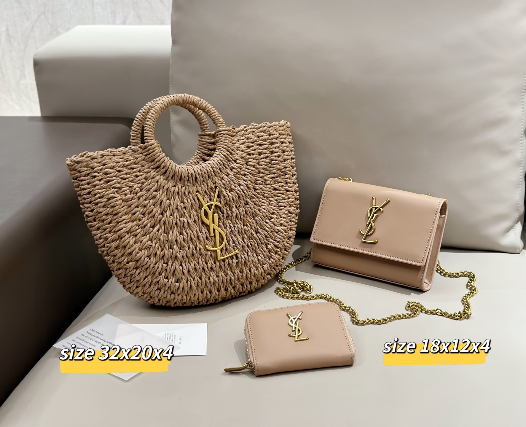 YSL woven three-piece set