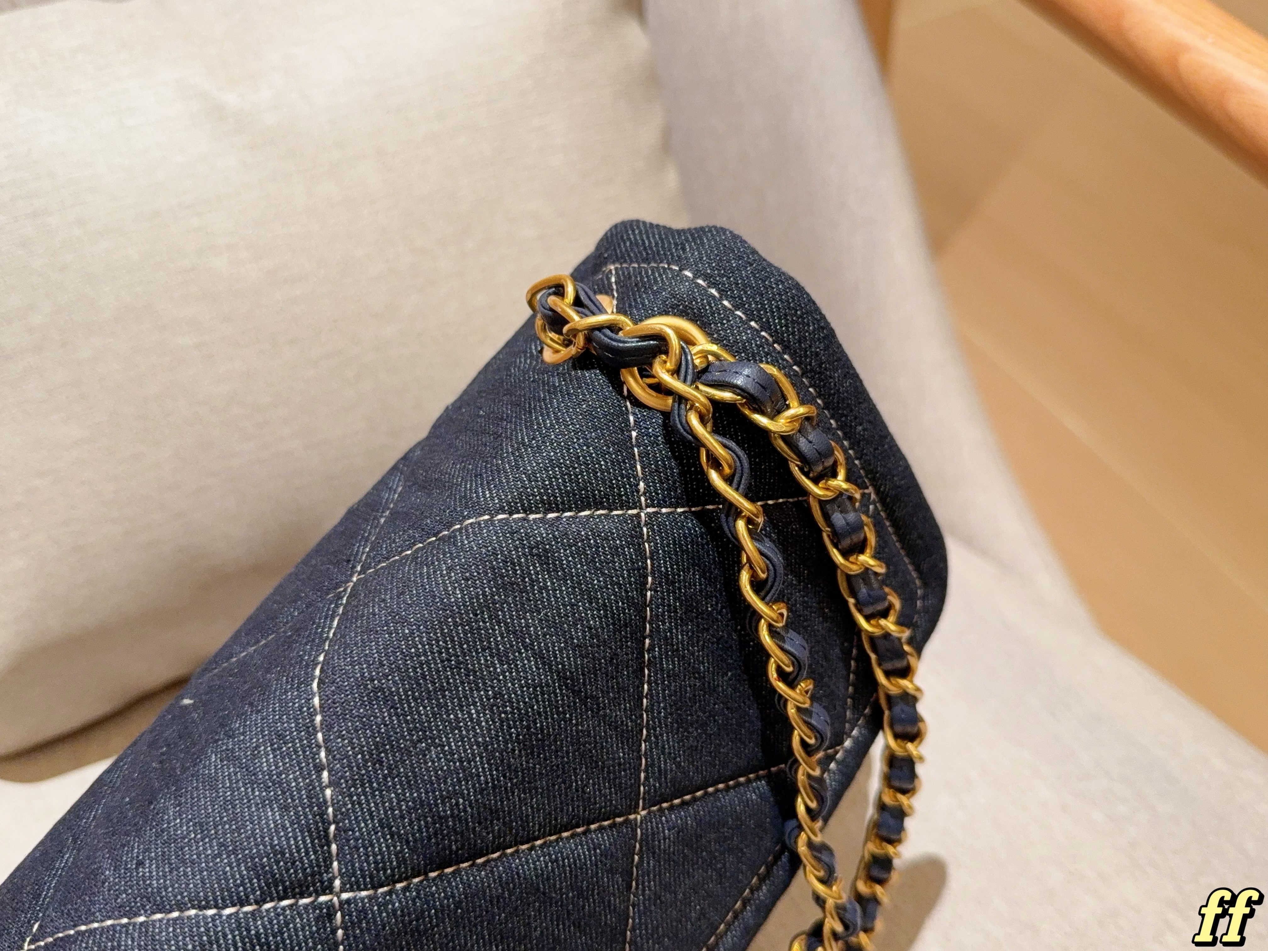 Chanel denim chain bag