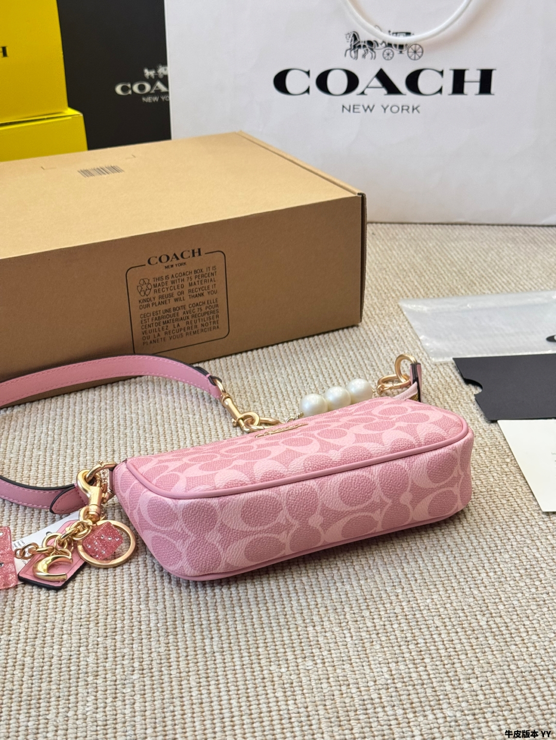 Coach Nolita19 Mahjong Bag Soft matt powder