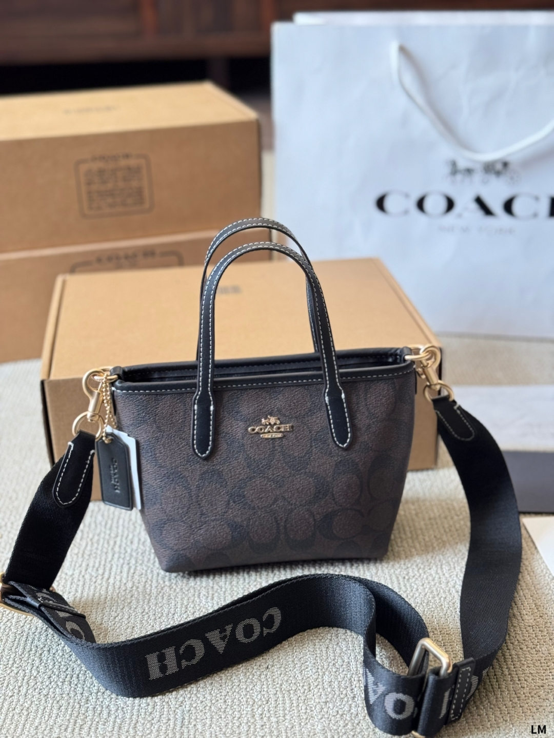 Coach's new small tote bag City series mini size