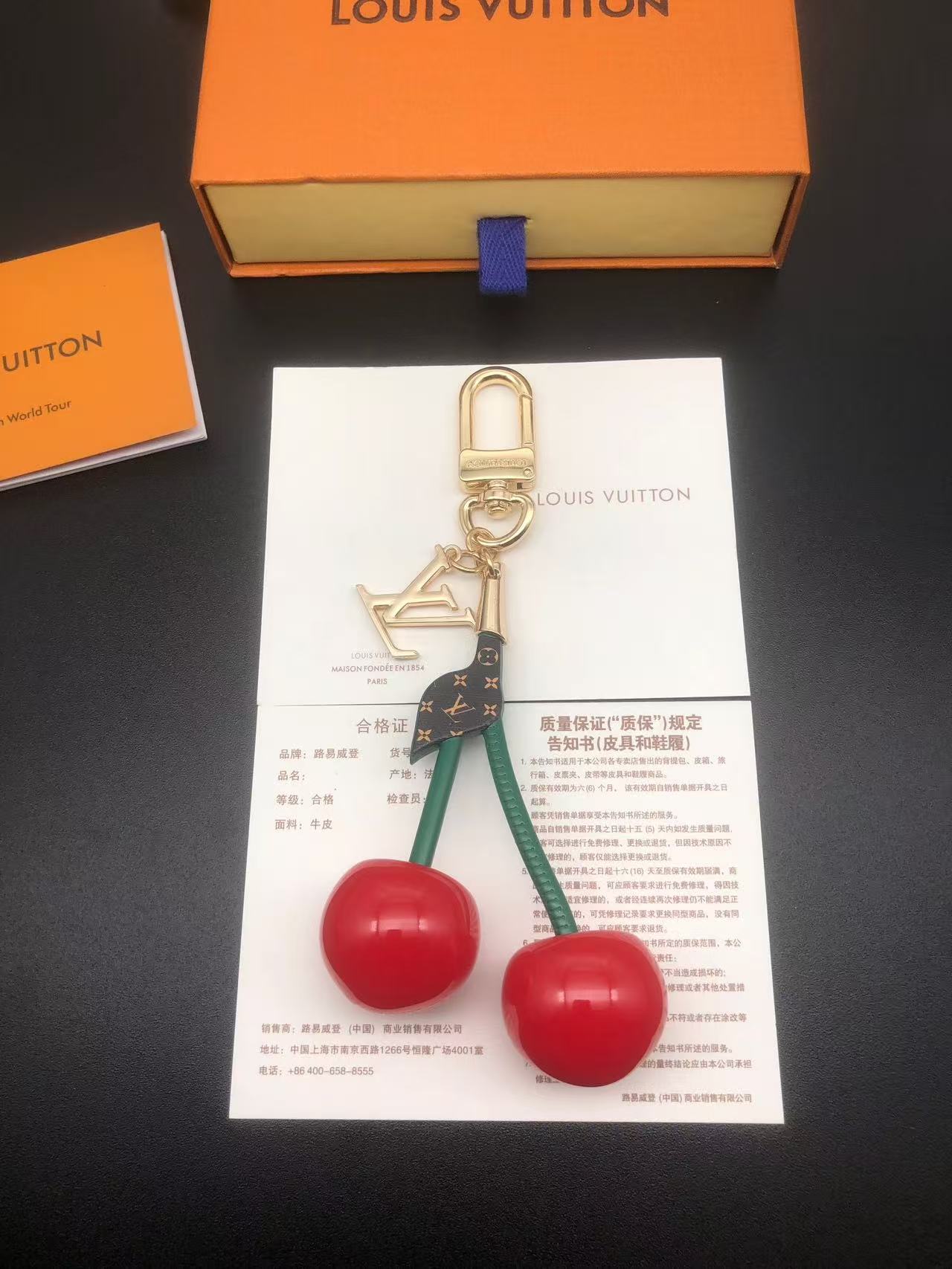 LV cherry bag pendant