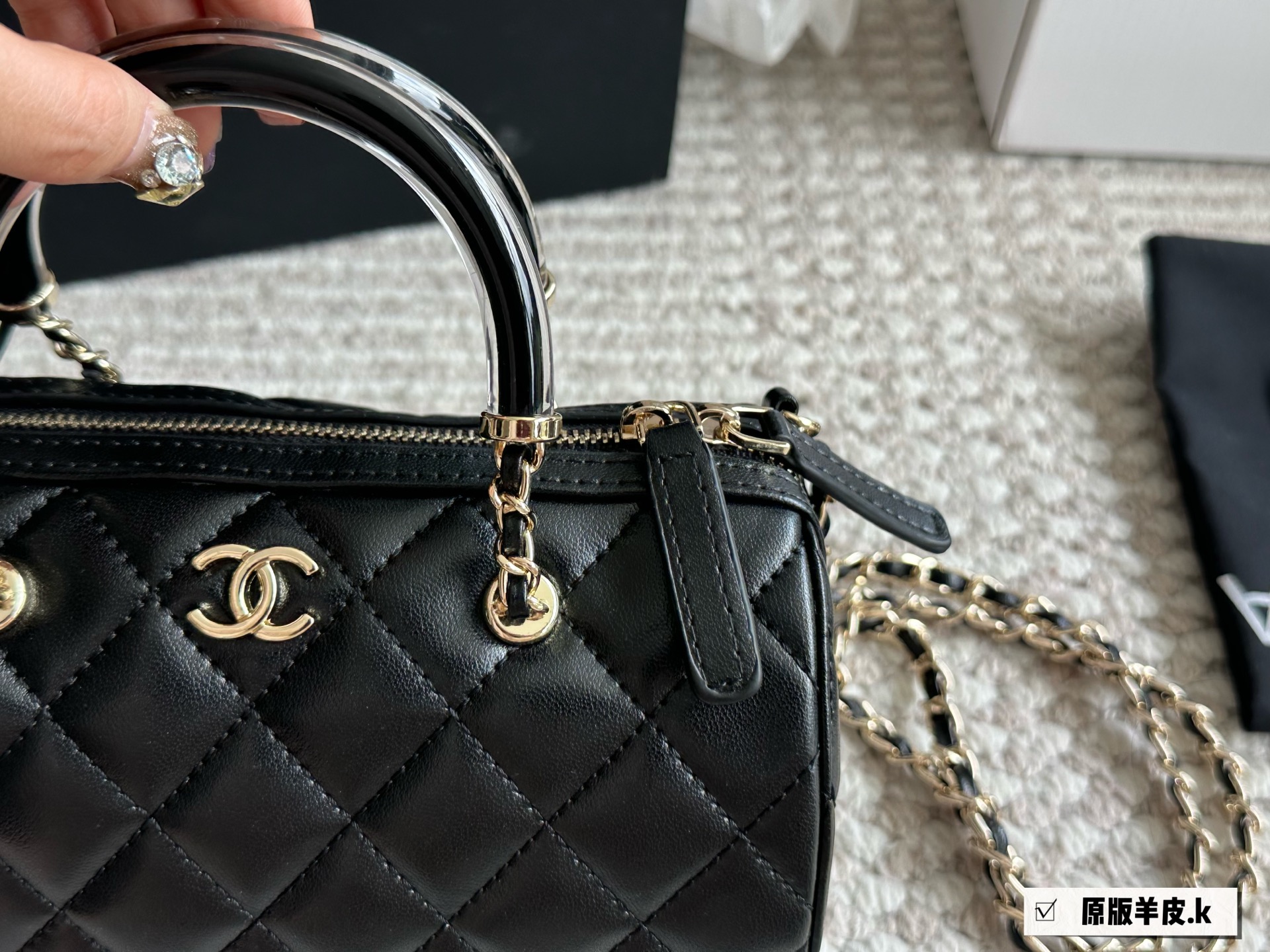 Chanel 25P bowling bag