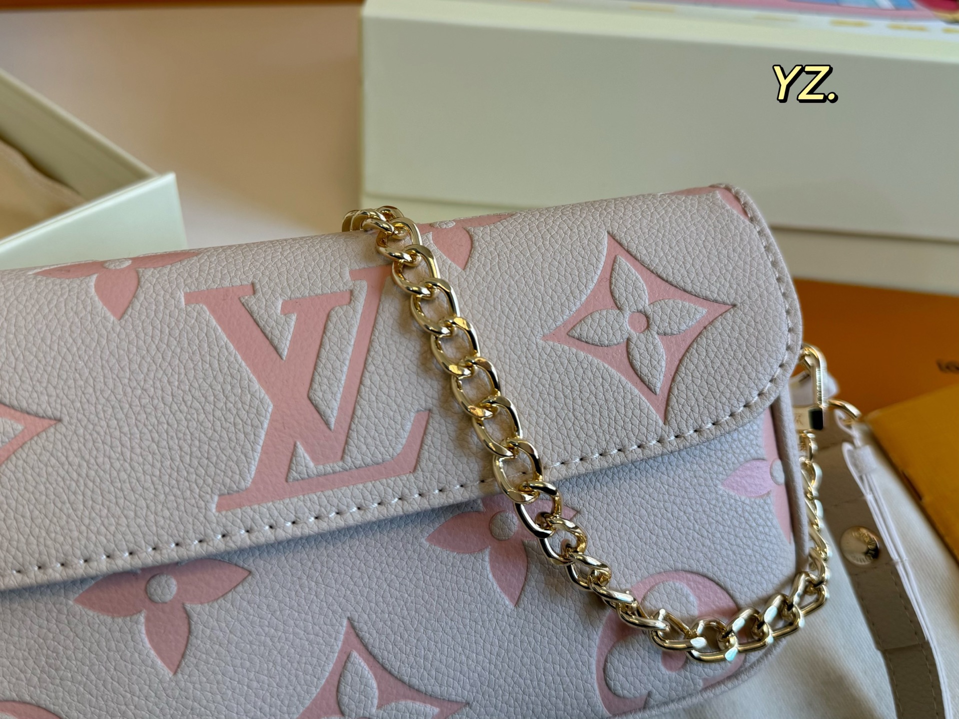 Louis Vuitton embossed mahjong bag armpit bag