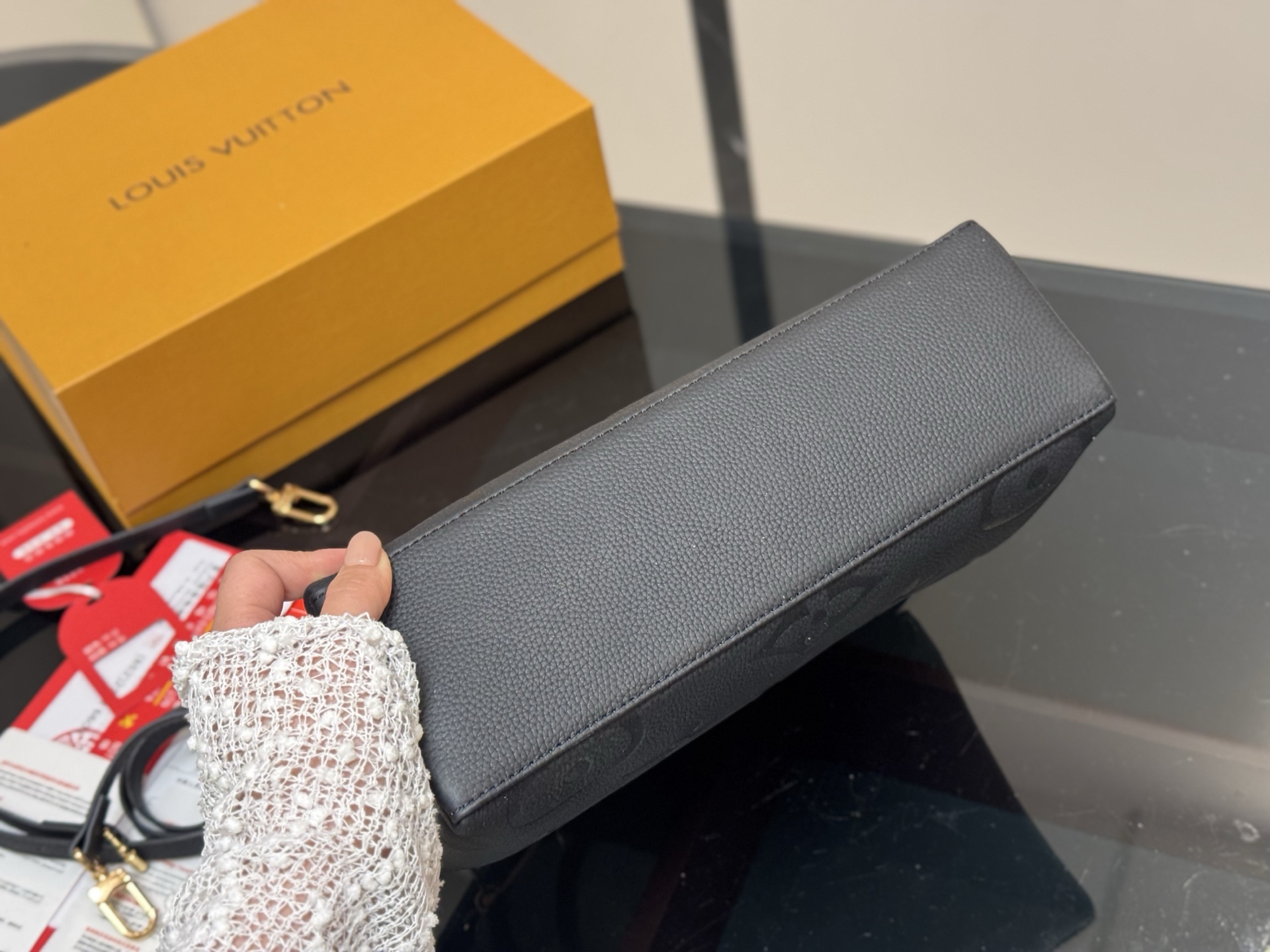 LV soft grain cowhide handbag shoulder bag