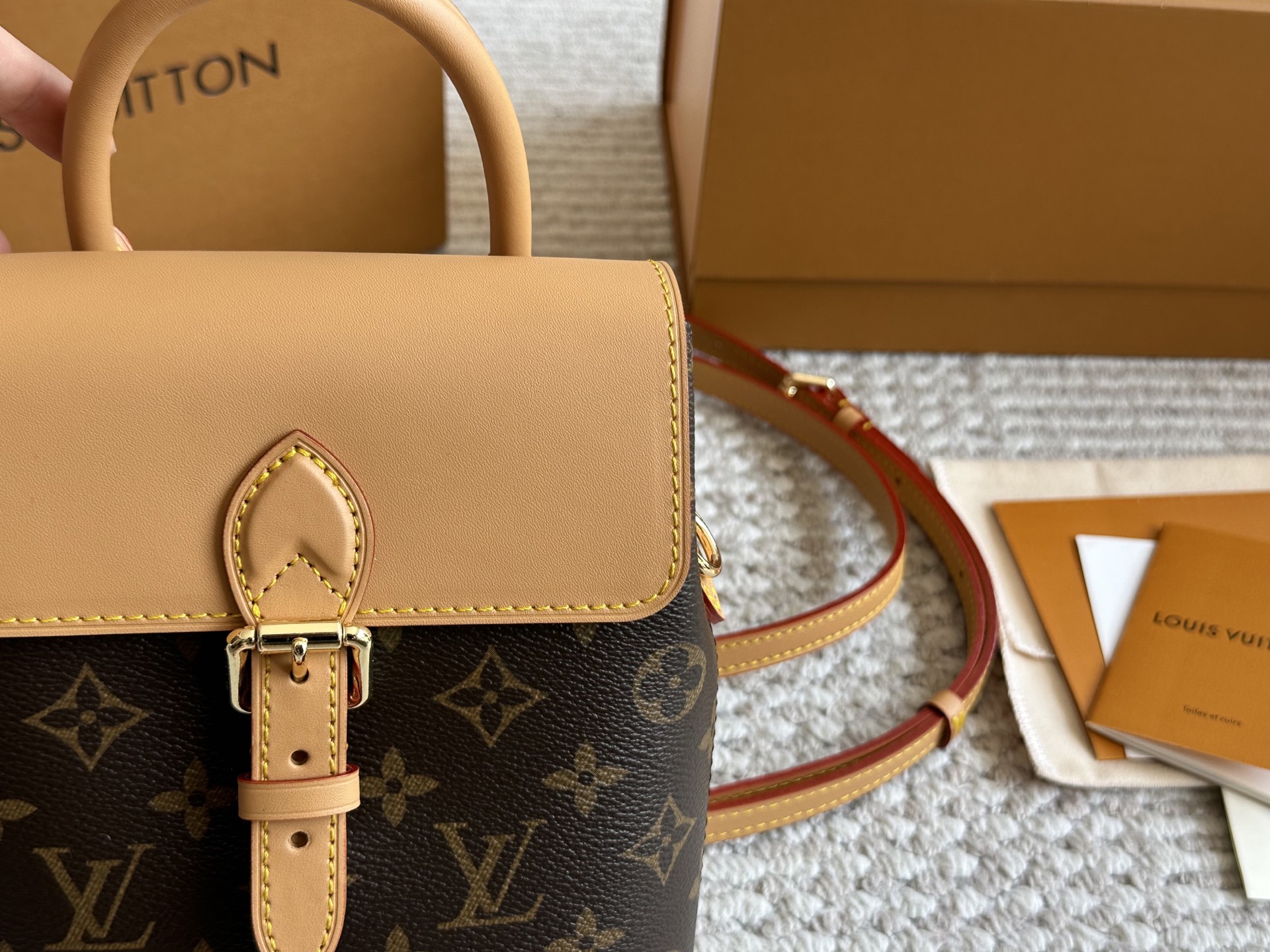 LV monogram shoulder crossbody backpack