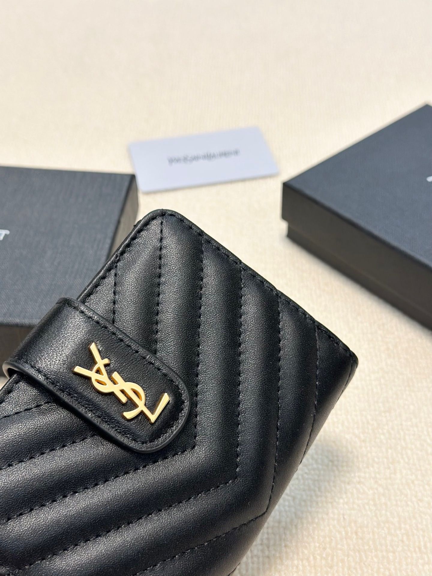 YSL new tri-fold short wallet