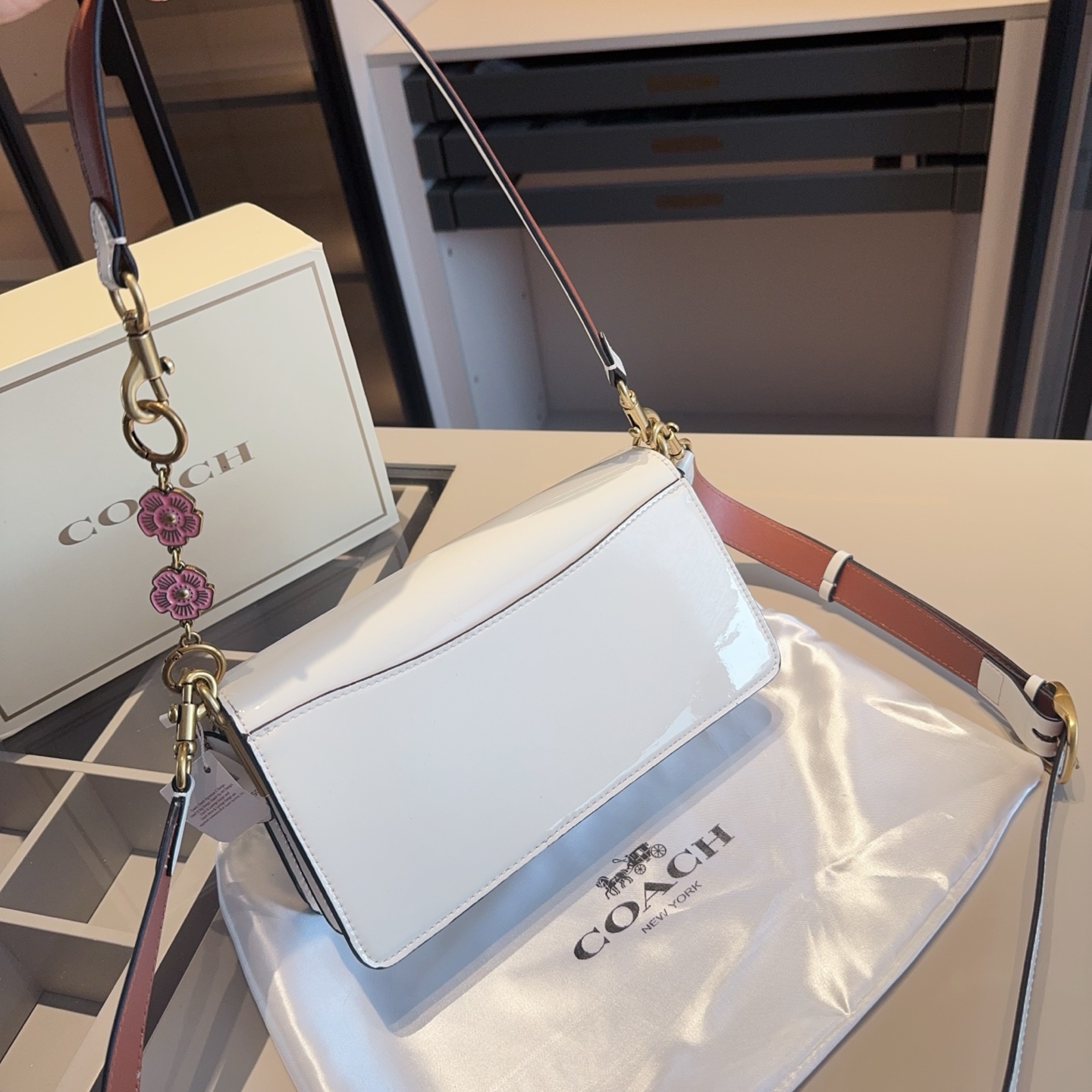 Coach's new patent leather embossed Dionysus bag tall version