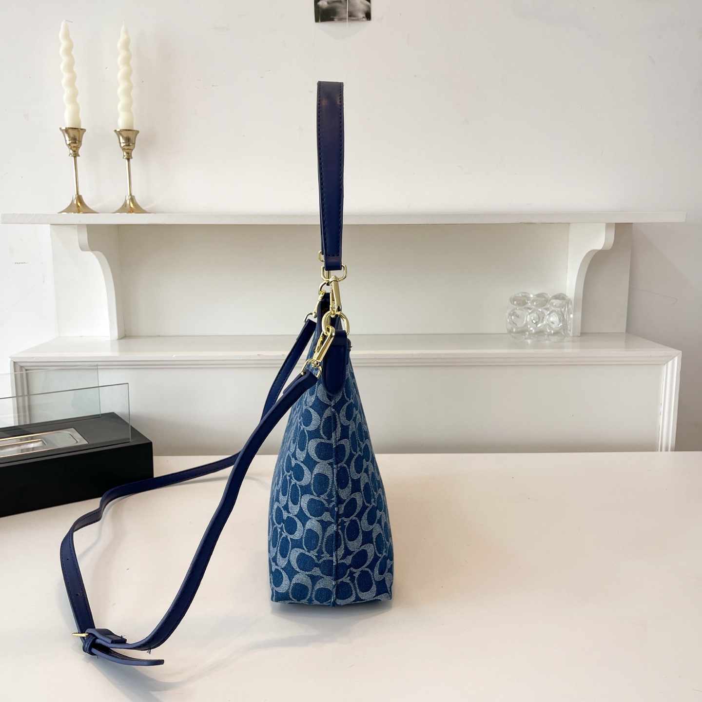 Coach Fabric Shoulder Crossbody Tote Hobo Bag