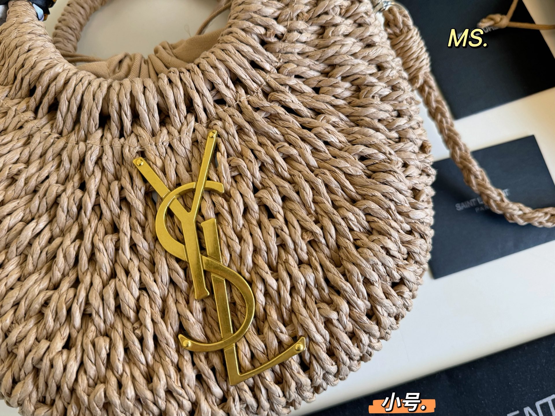 YSL new straw vegetable basket bag summer retro elegance high-end