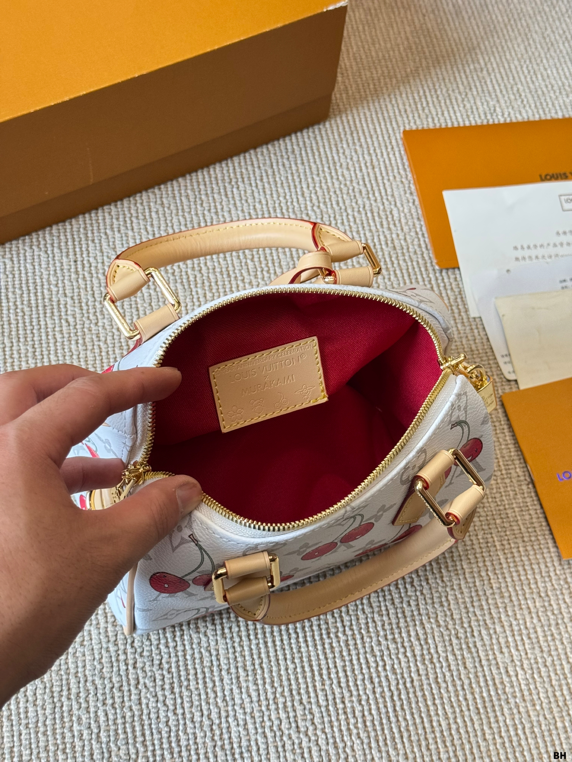 Lv Speedy 20 Cherry Print pillow bag