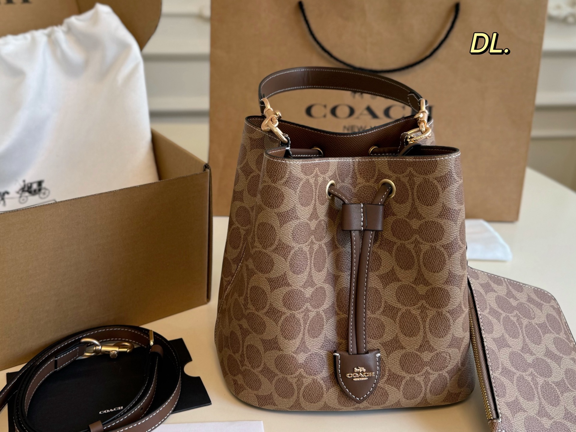 Coach's new Rowan bucket drawstring bag