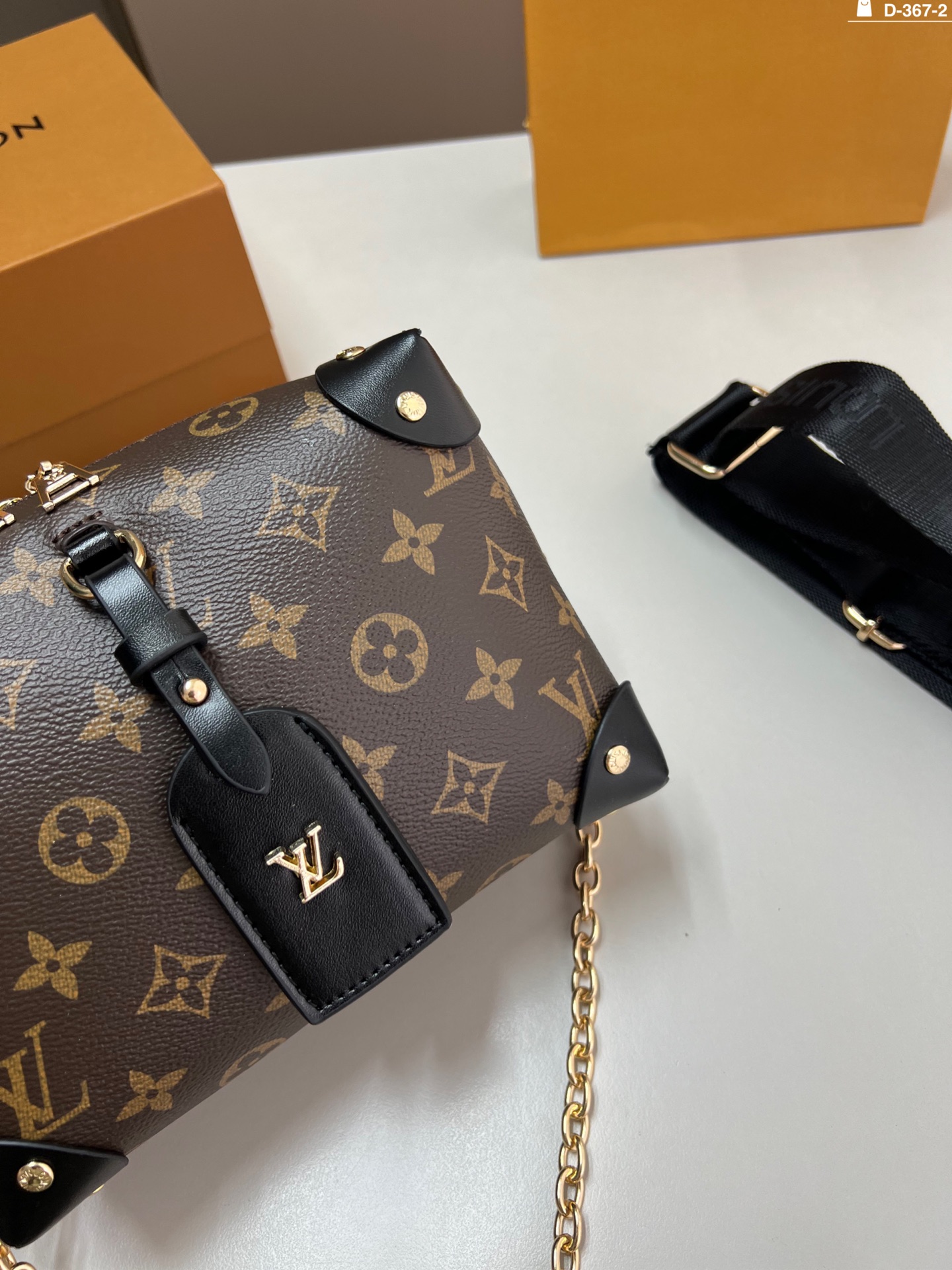 LV soft box handbag