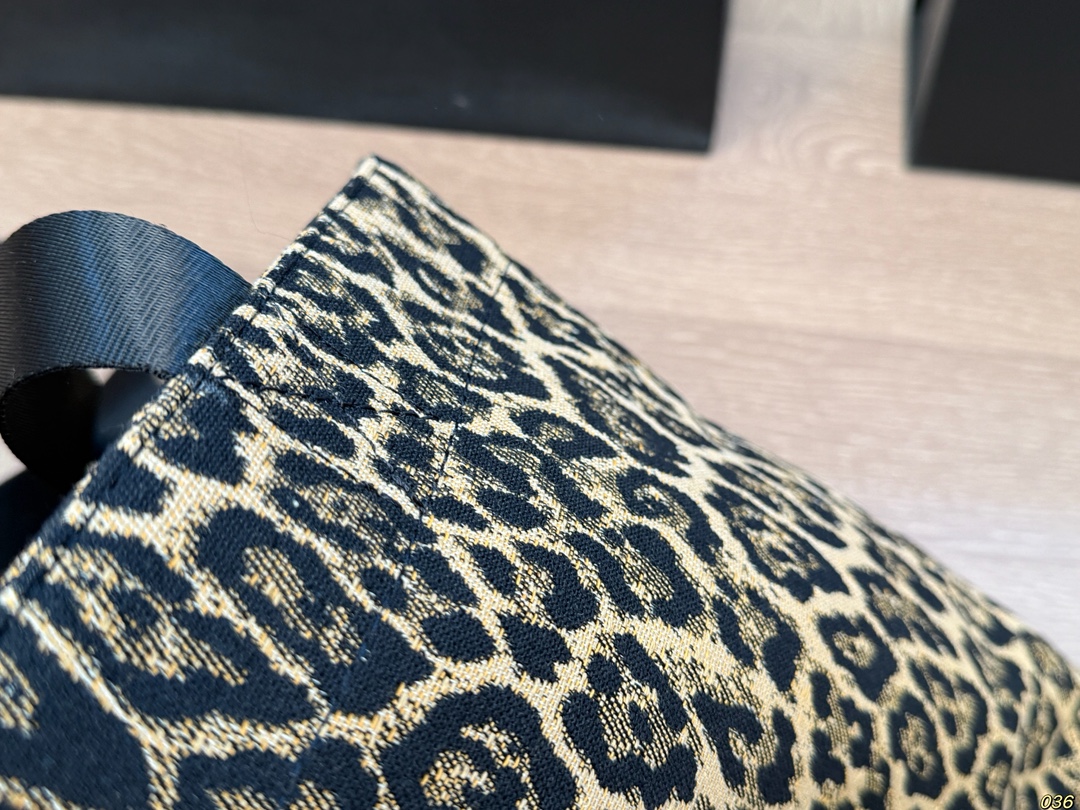 YSL leopard print tote bag