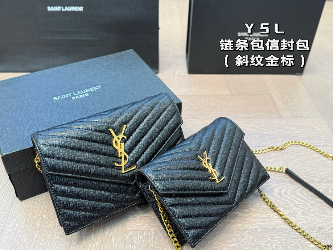 YSL envelope chain crossbody bag