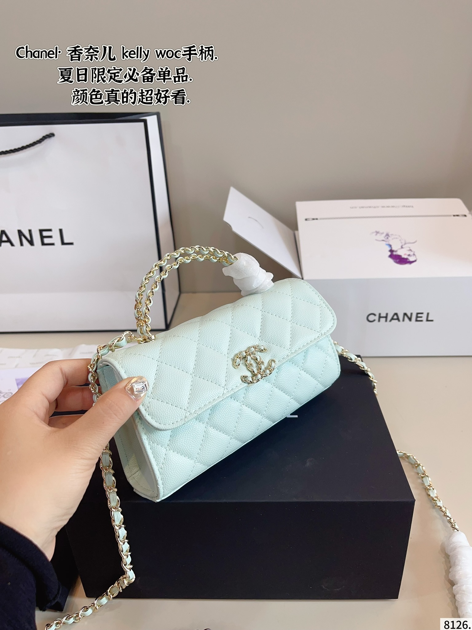 Chanel woc handle kelly bag