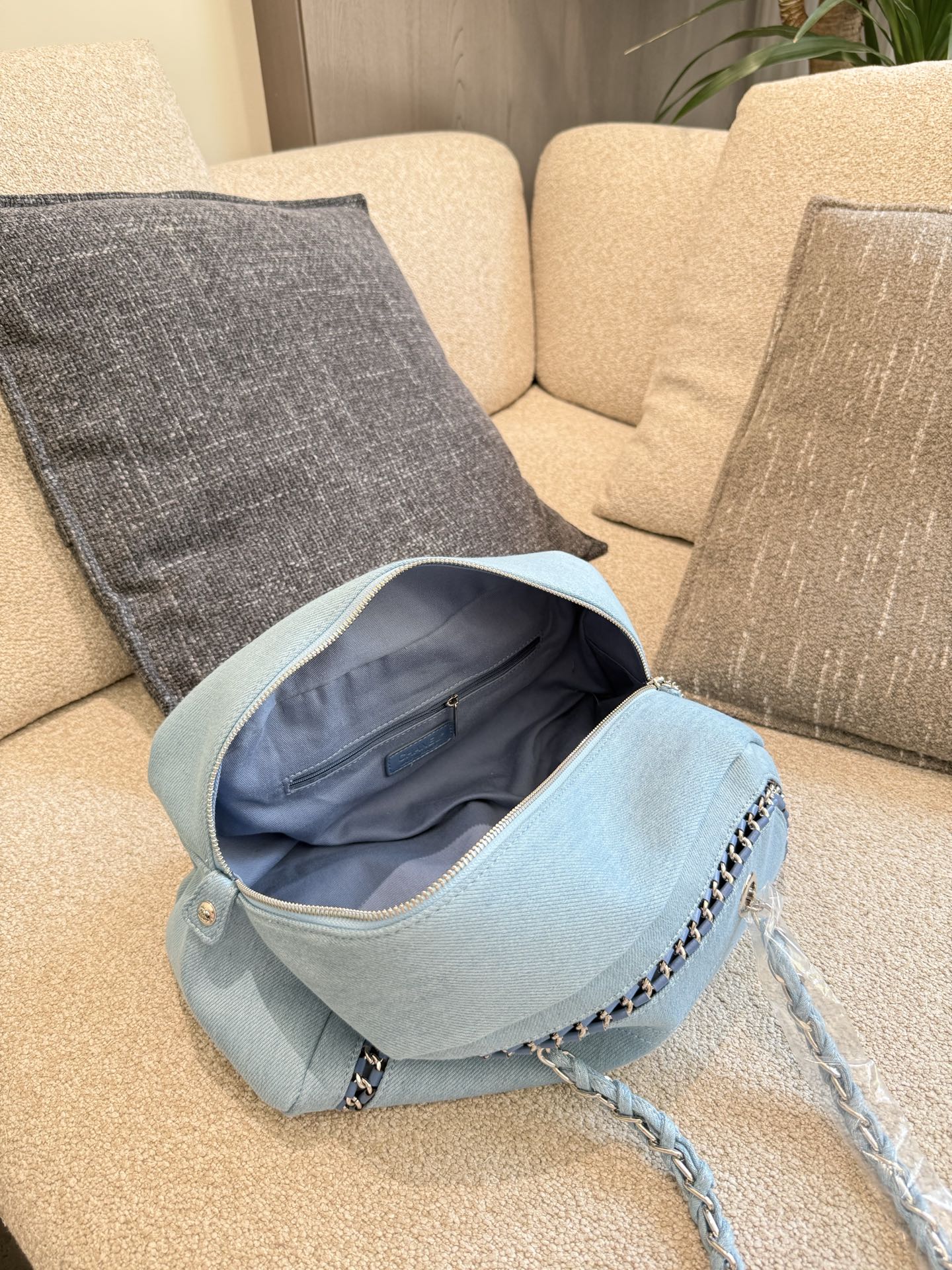 Chanel bowling denim bag