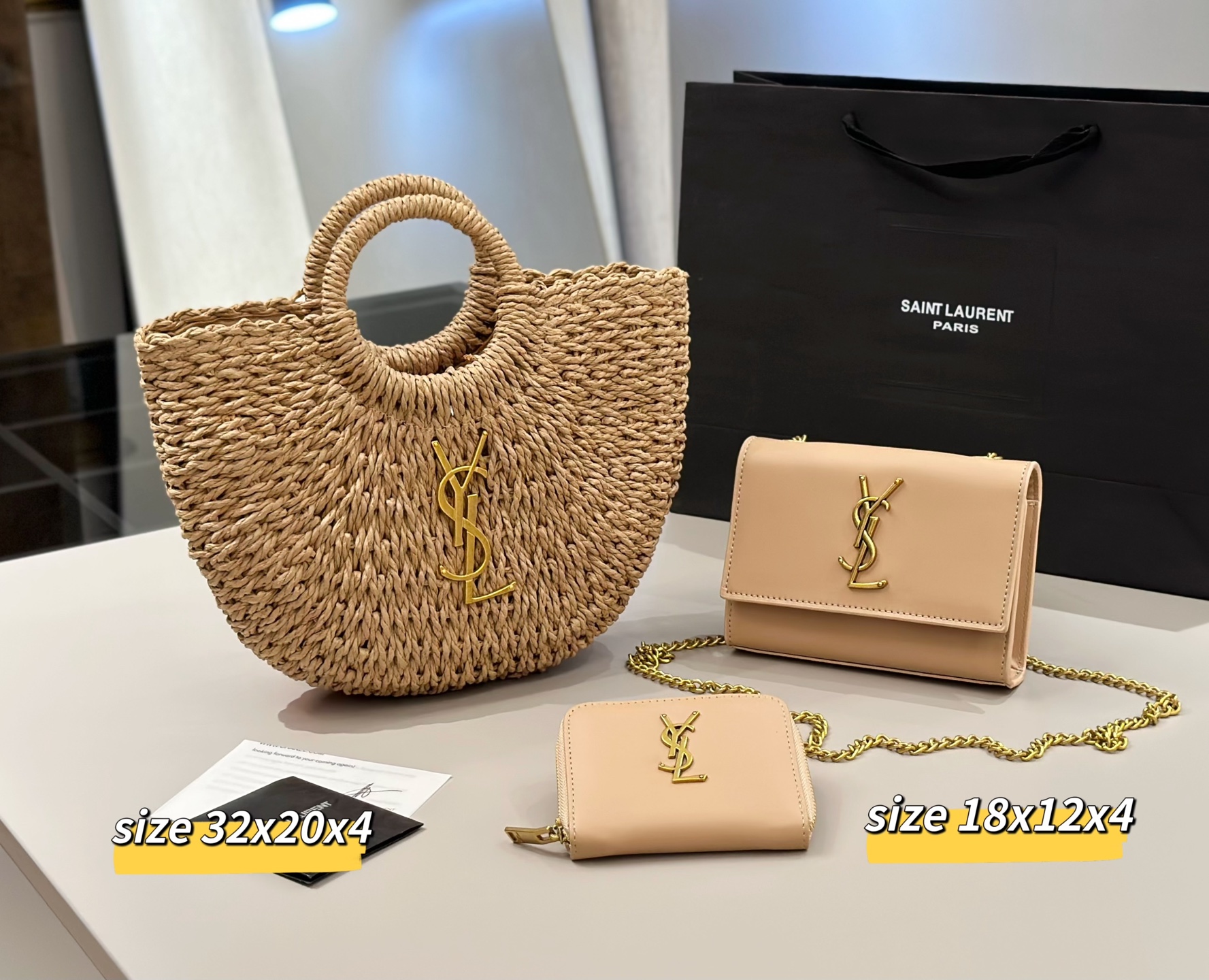 YSL woven three-piece set
