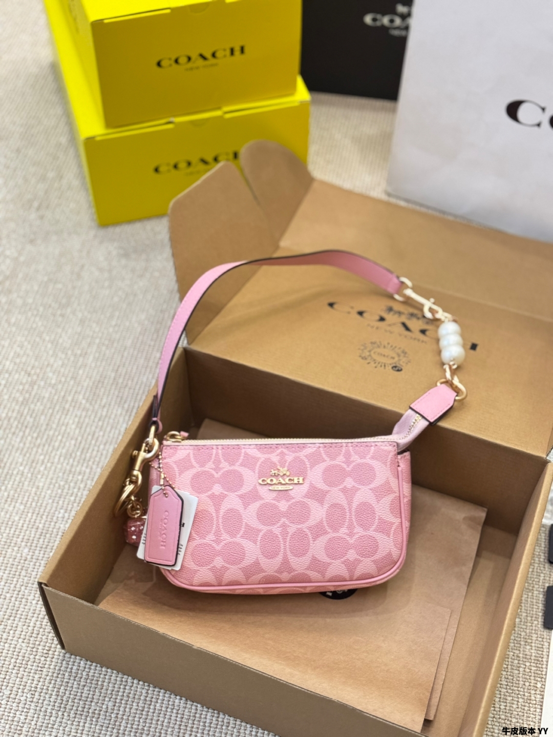 Coach Nolita19 Mahjong Bag Soft matt powder