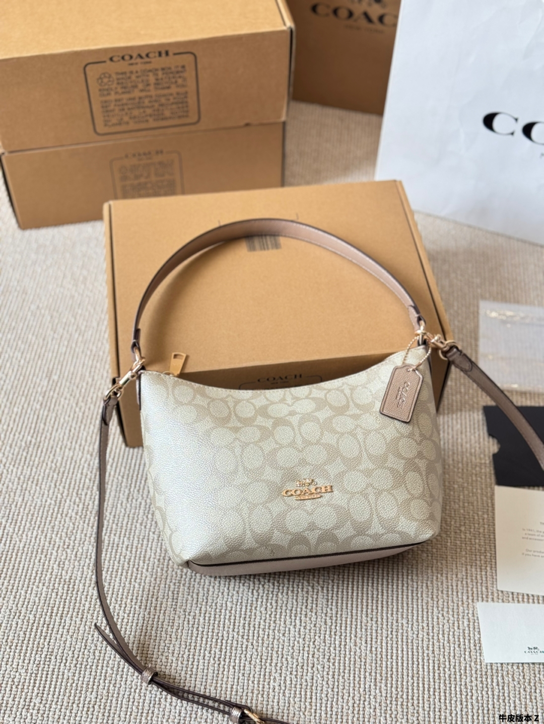 Coach new zip top armpit crossbody bag for women