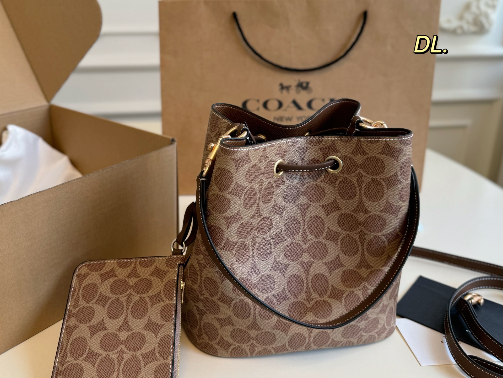 Coach's new Rowan bucket drawstring bag