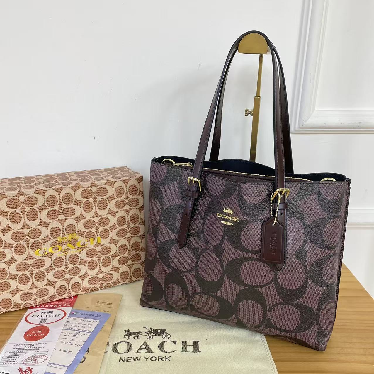 Coach Women's Large Capacity Crossbody Handbag Shoulder Tote Bag Commuter Boston Bag
