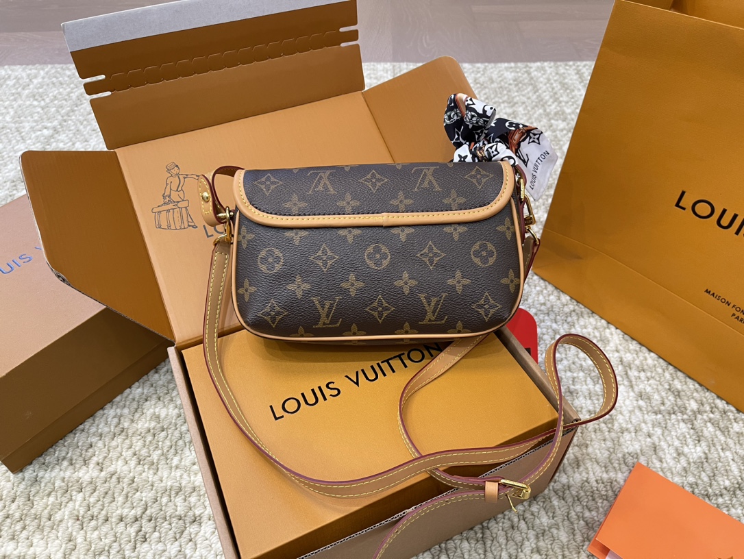 LV gold bean bag underarm bag