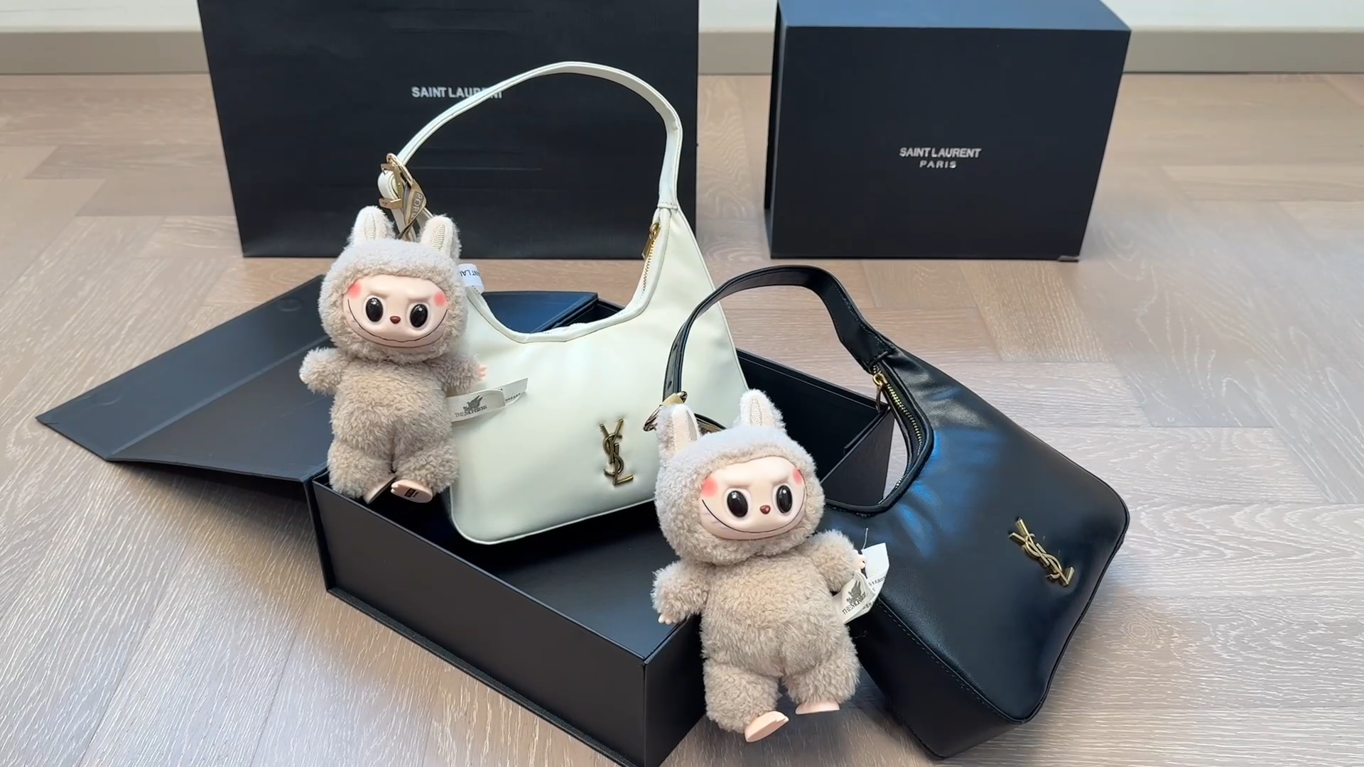 YSL armpit bag foldable box with hanging piece