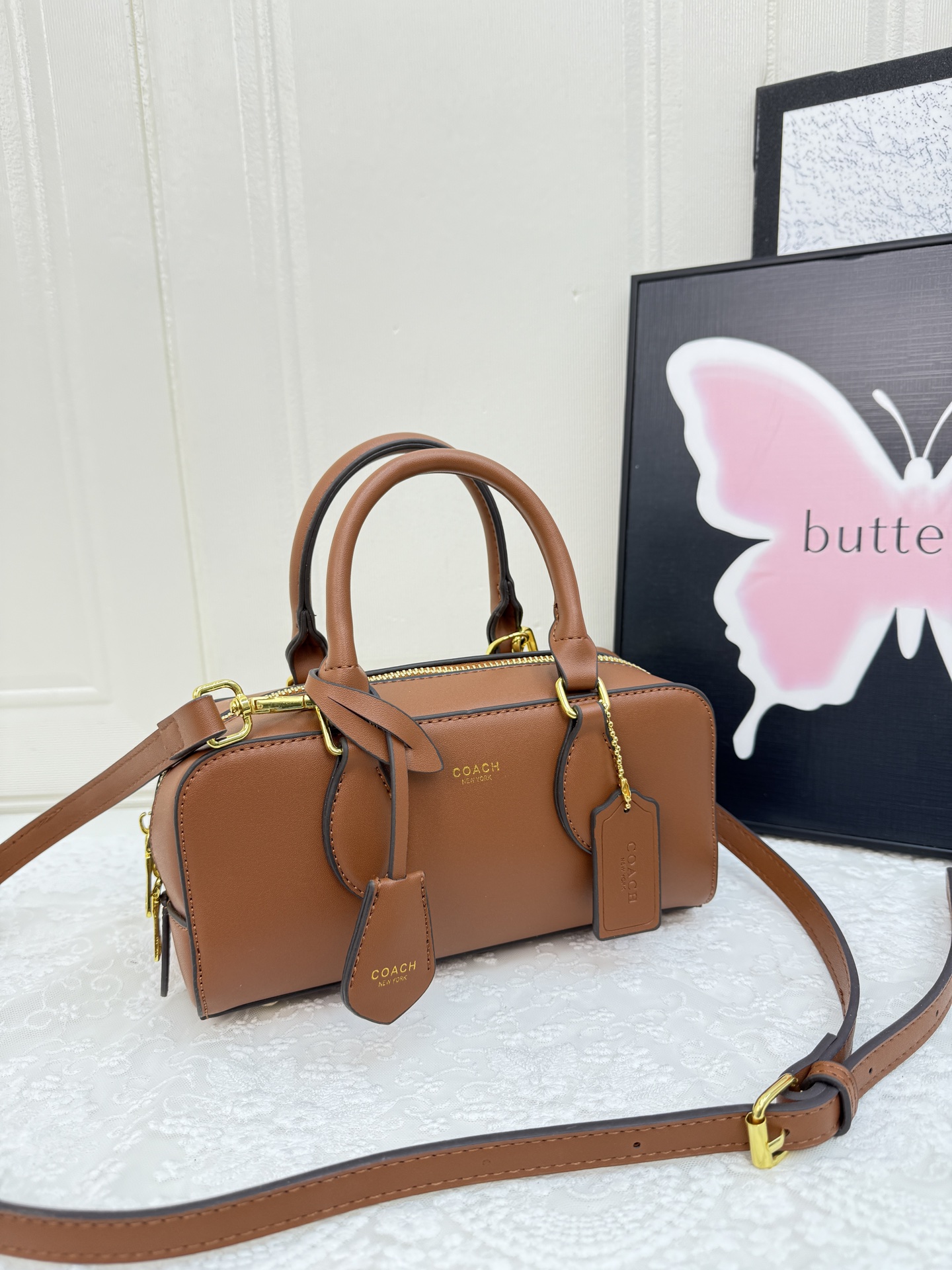 Coach temperament versatile small square bag European and American retro crossbody handbag