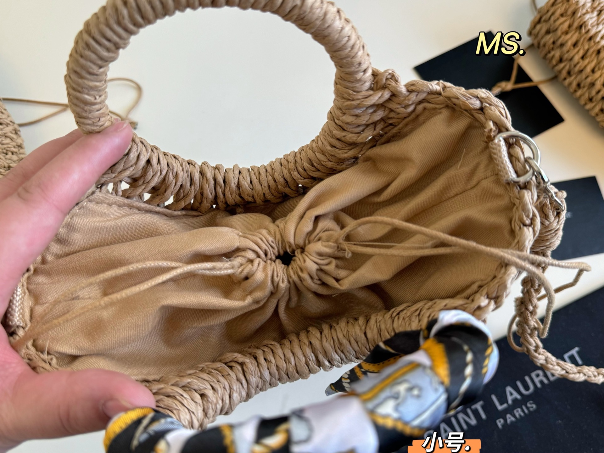 YSL new straw vegetable basket bag summer retro elegance high-end