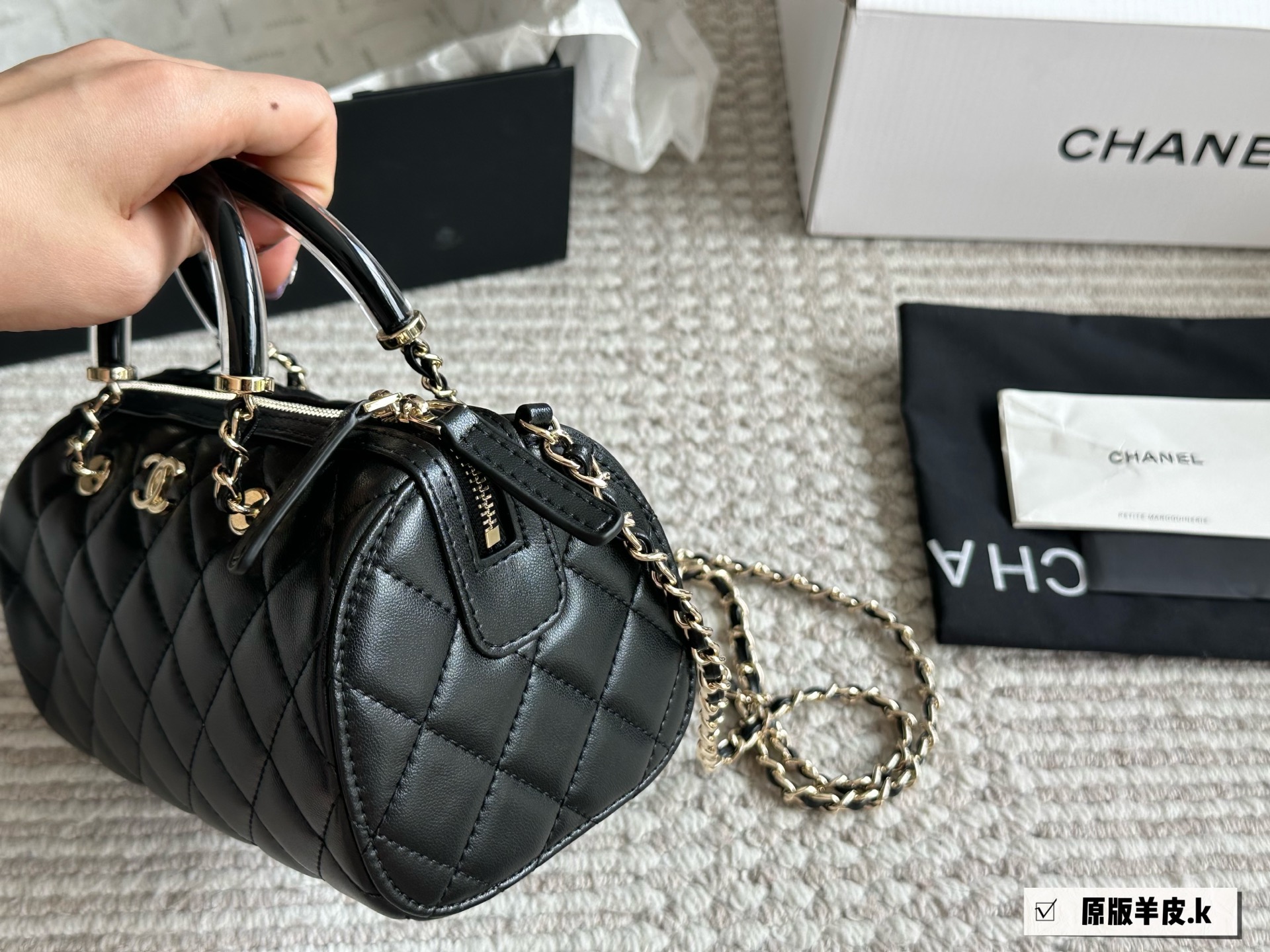 Chanel 25P bowling bag