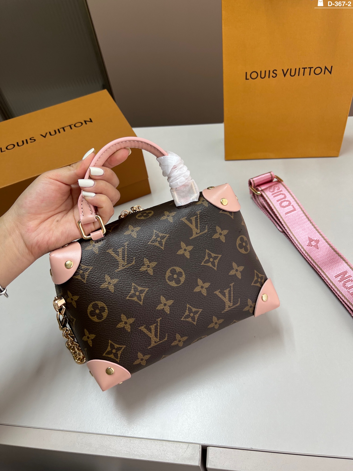 LV soft box handbag