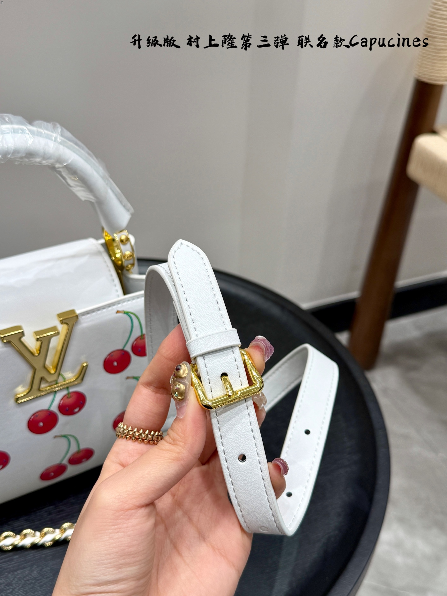 LV capucines cherry handbag