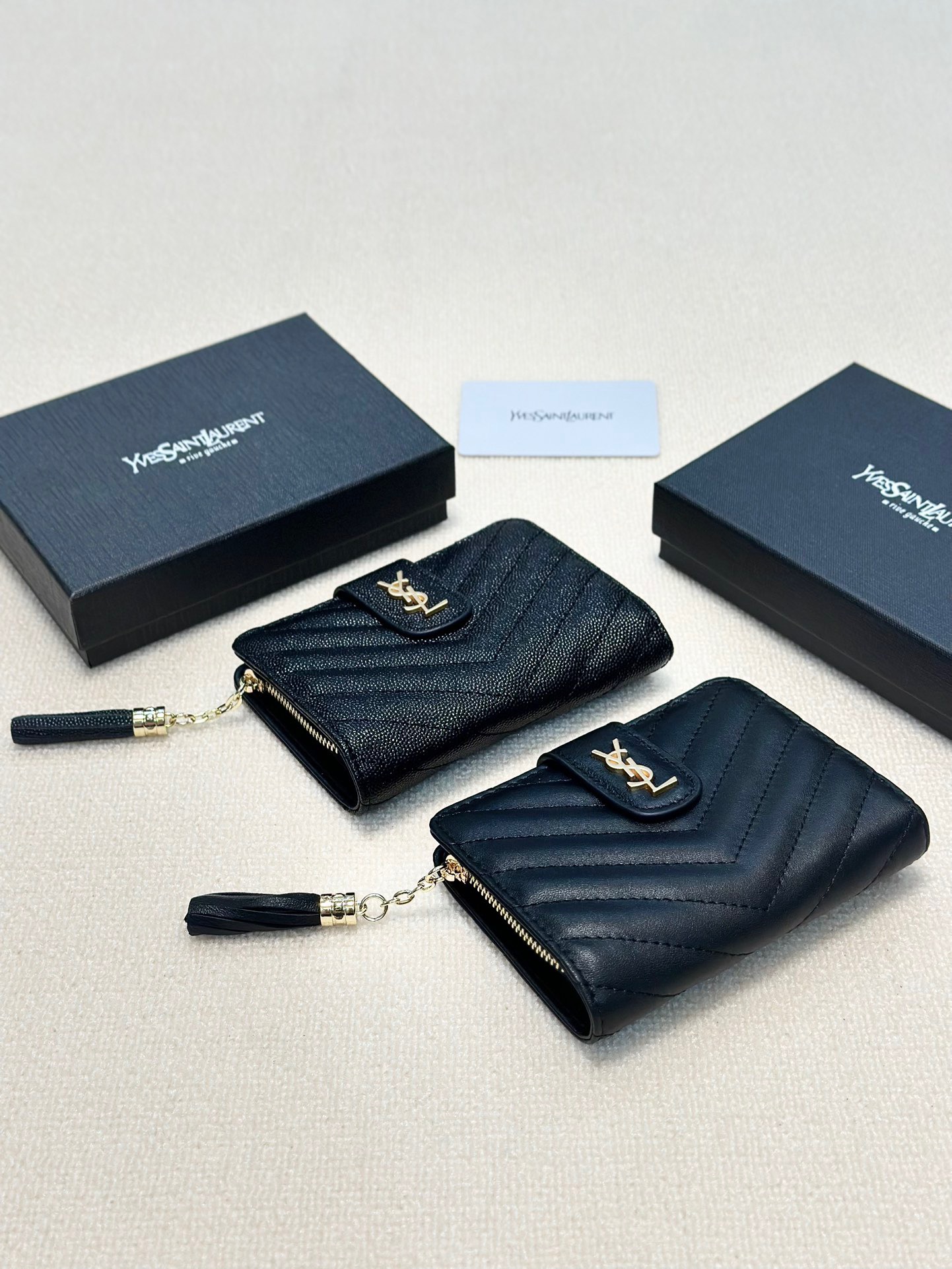 YSL new tri-fold short wallet