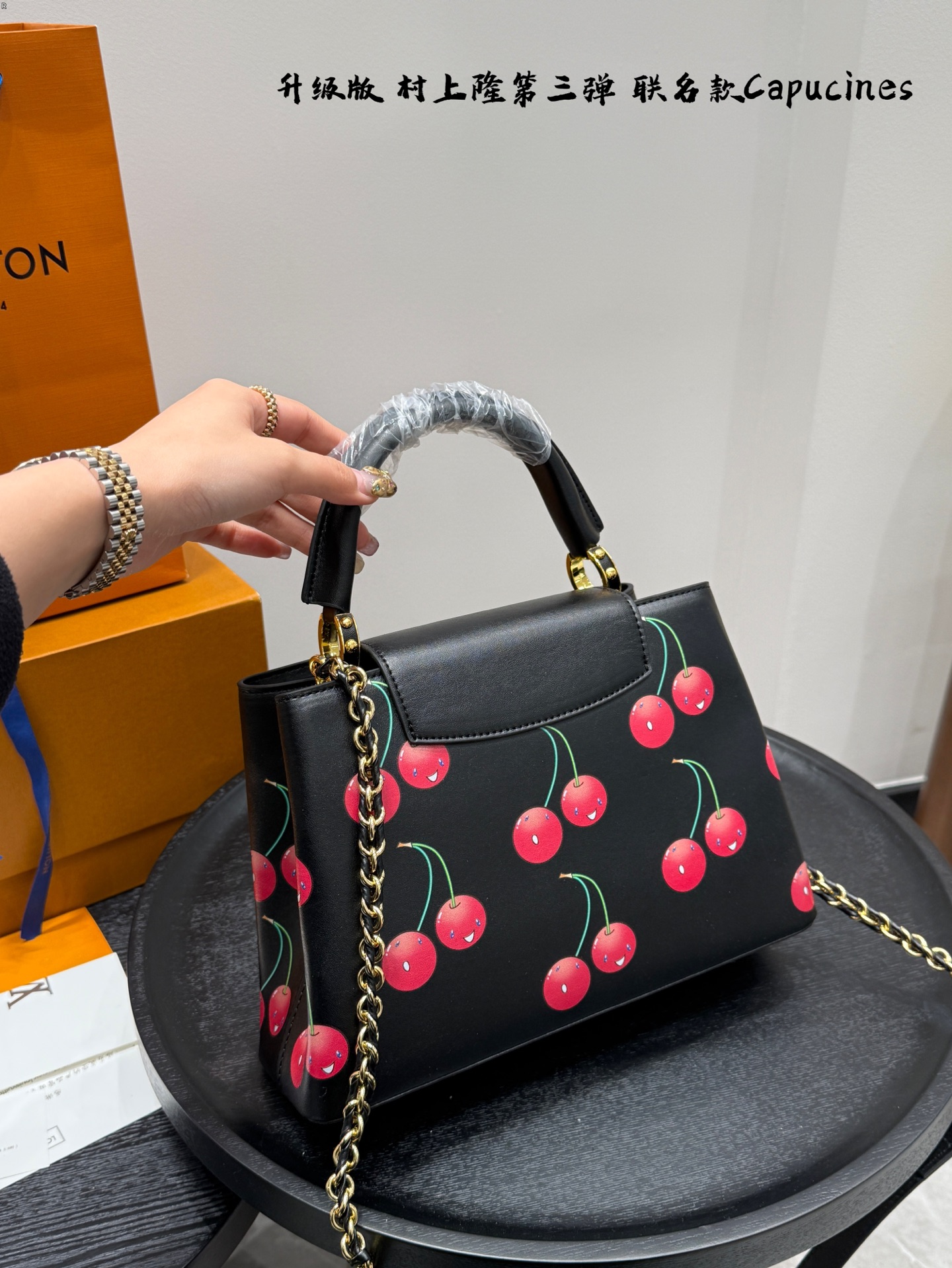 LV capucines cherry handbag