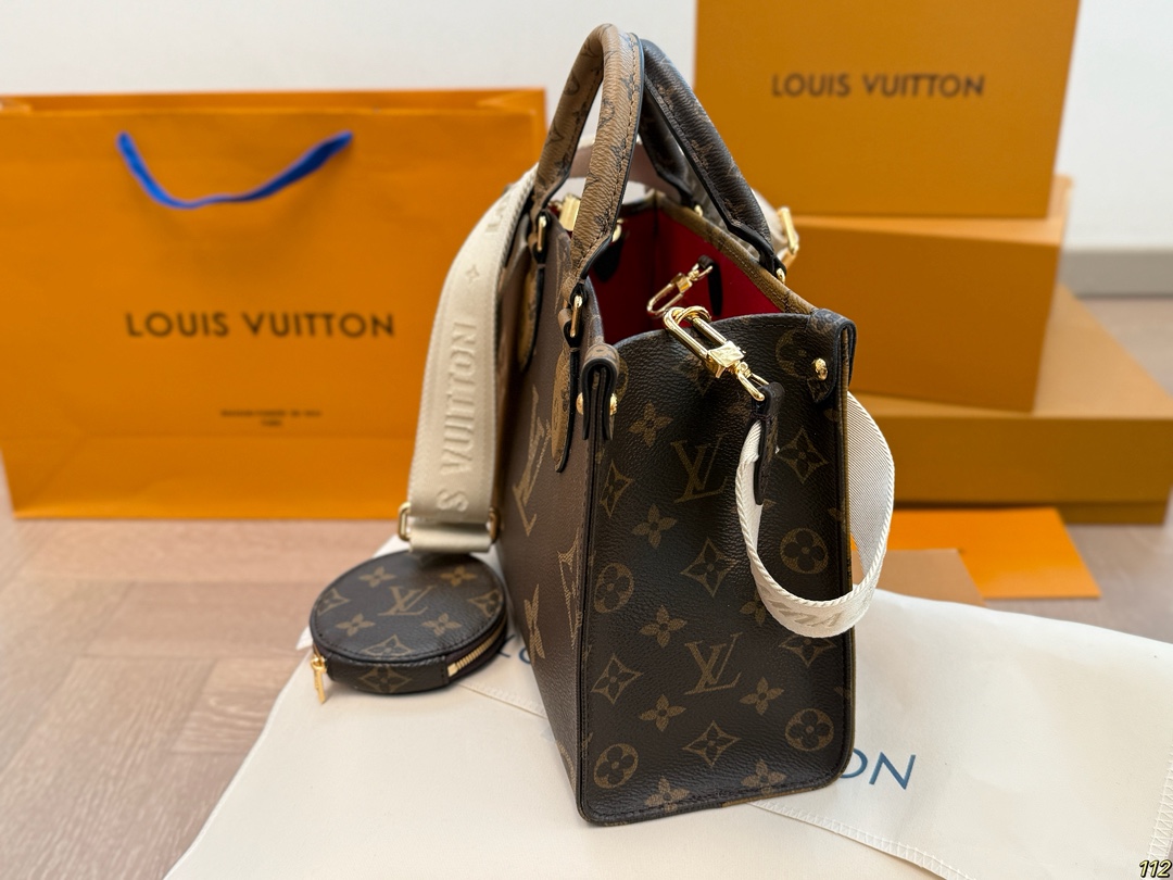 LV onthego shopping bag