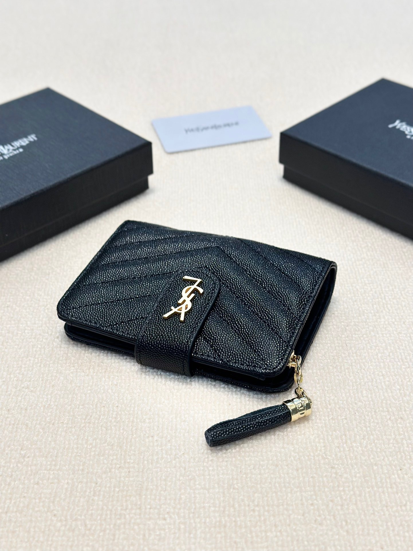 YSL new tri-fold short wallet