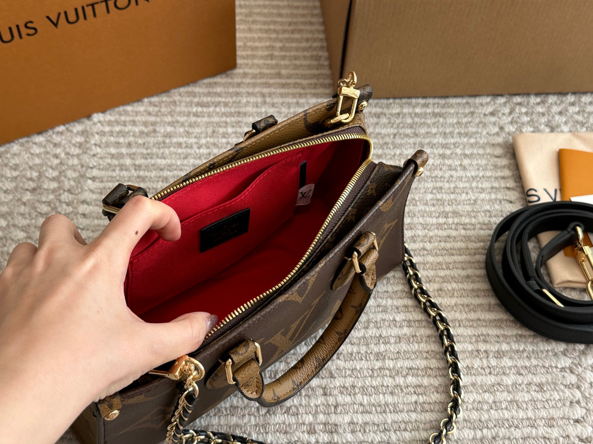 LV OnTheGo east west small tote bag