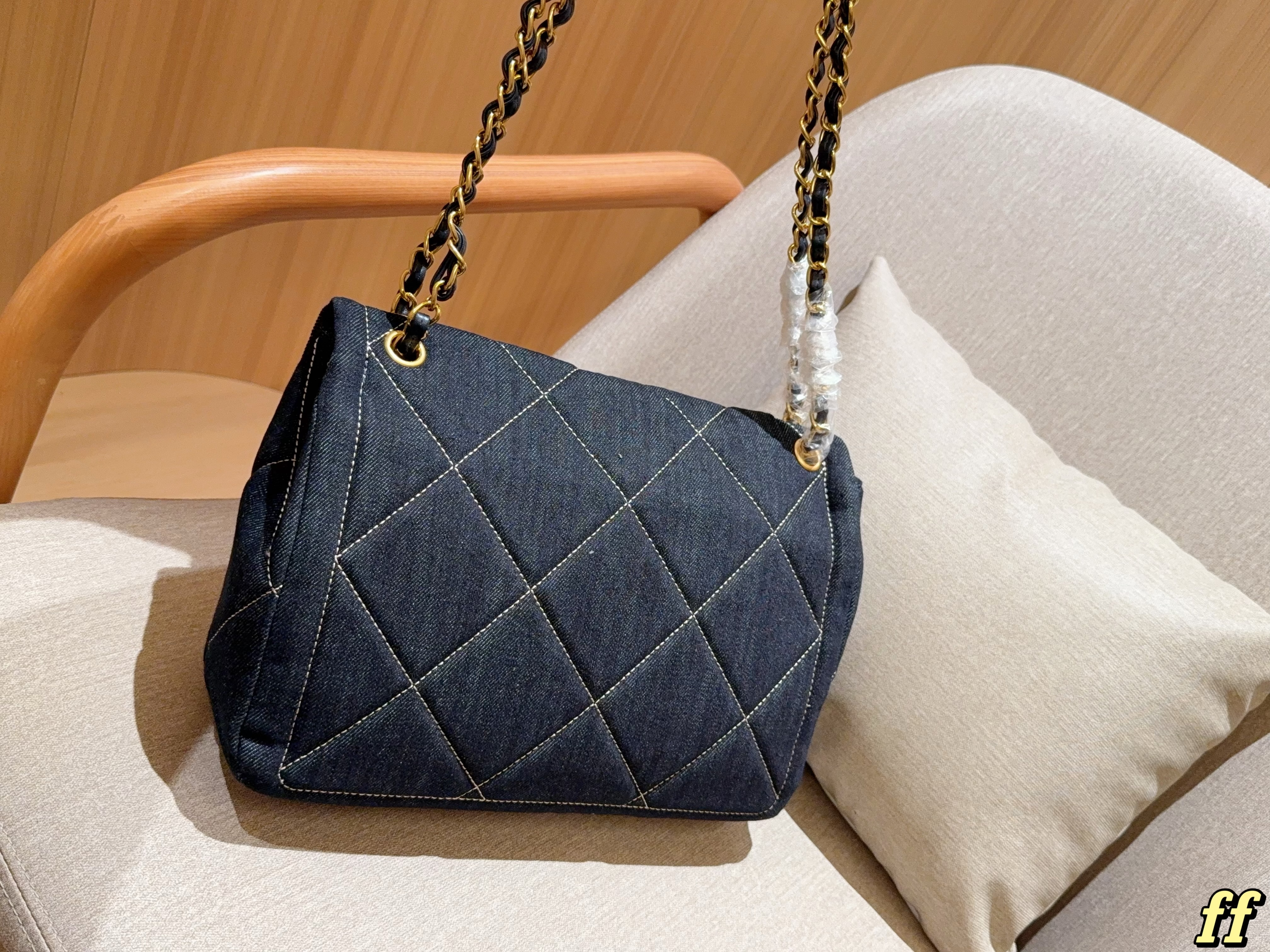 Chanel denim chain bag