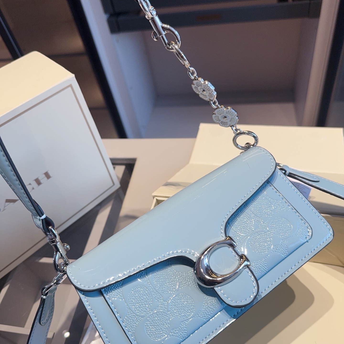 Coach's new patent leather embossed Dionysus bag tall version