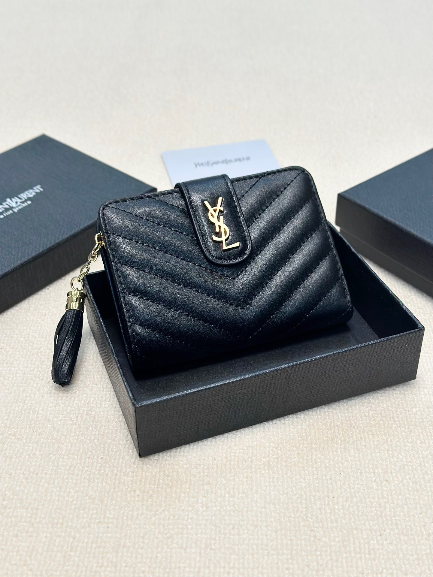 YSL new tri-fold short wallet