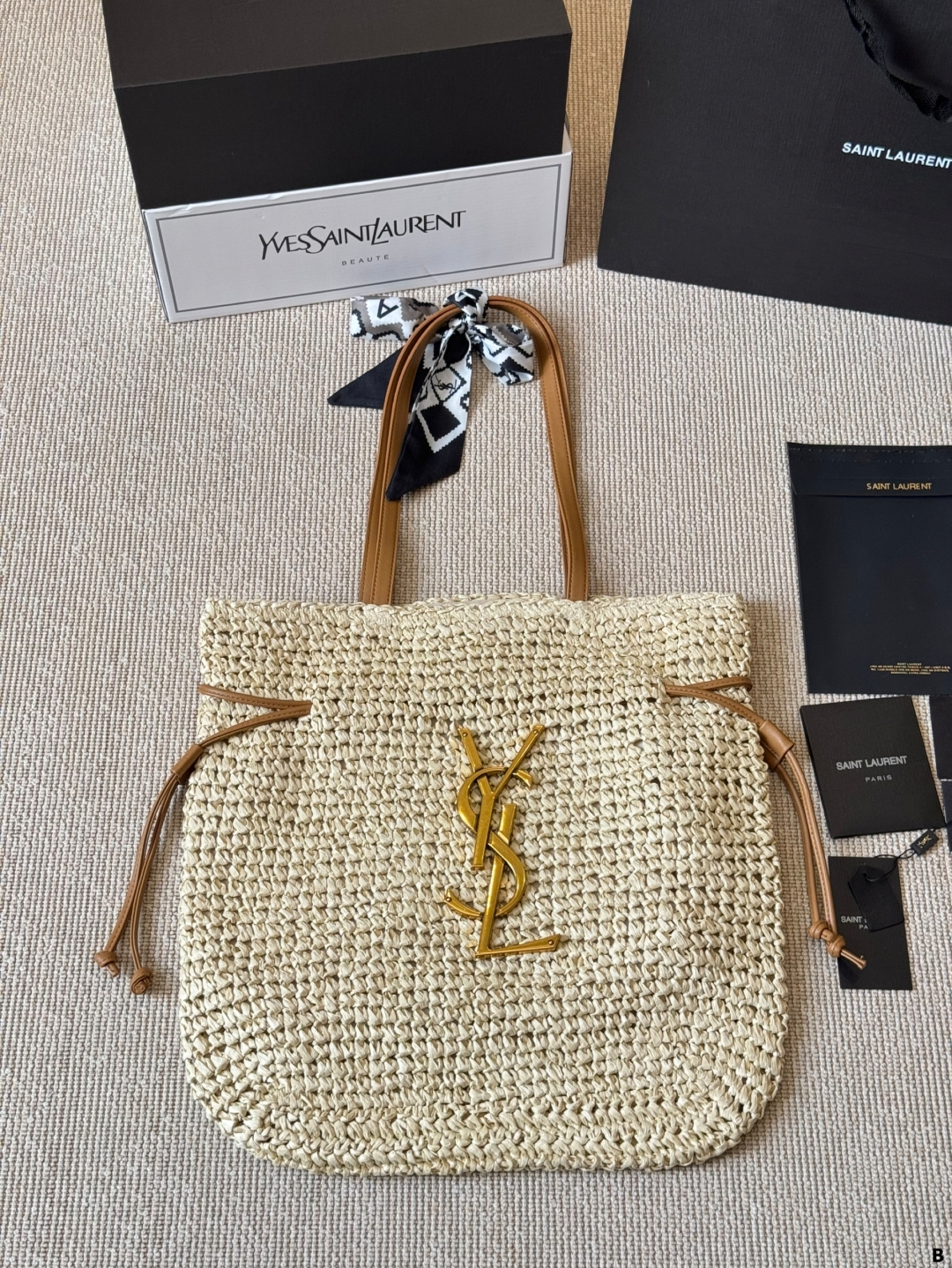 YSL woven tote bag casual and versatile