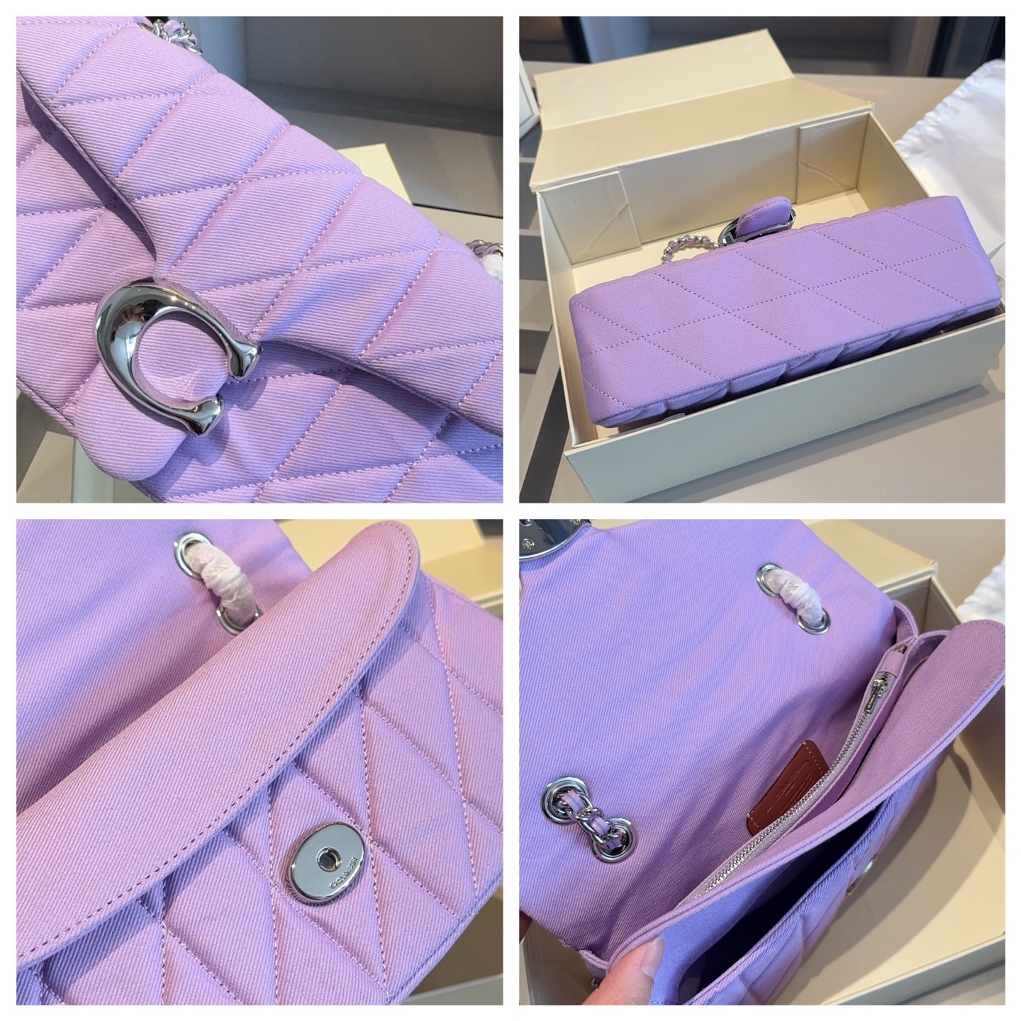 Coach Macaron denim Tabby bag