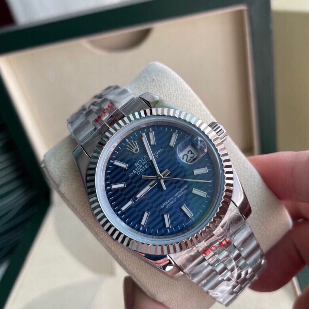 Rolex blue dial high-end watch for men and women for couples