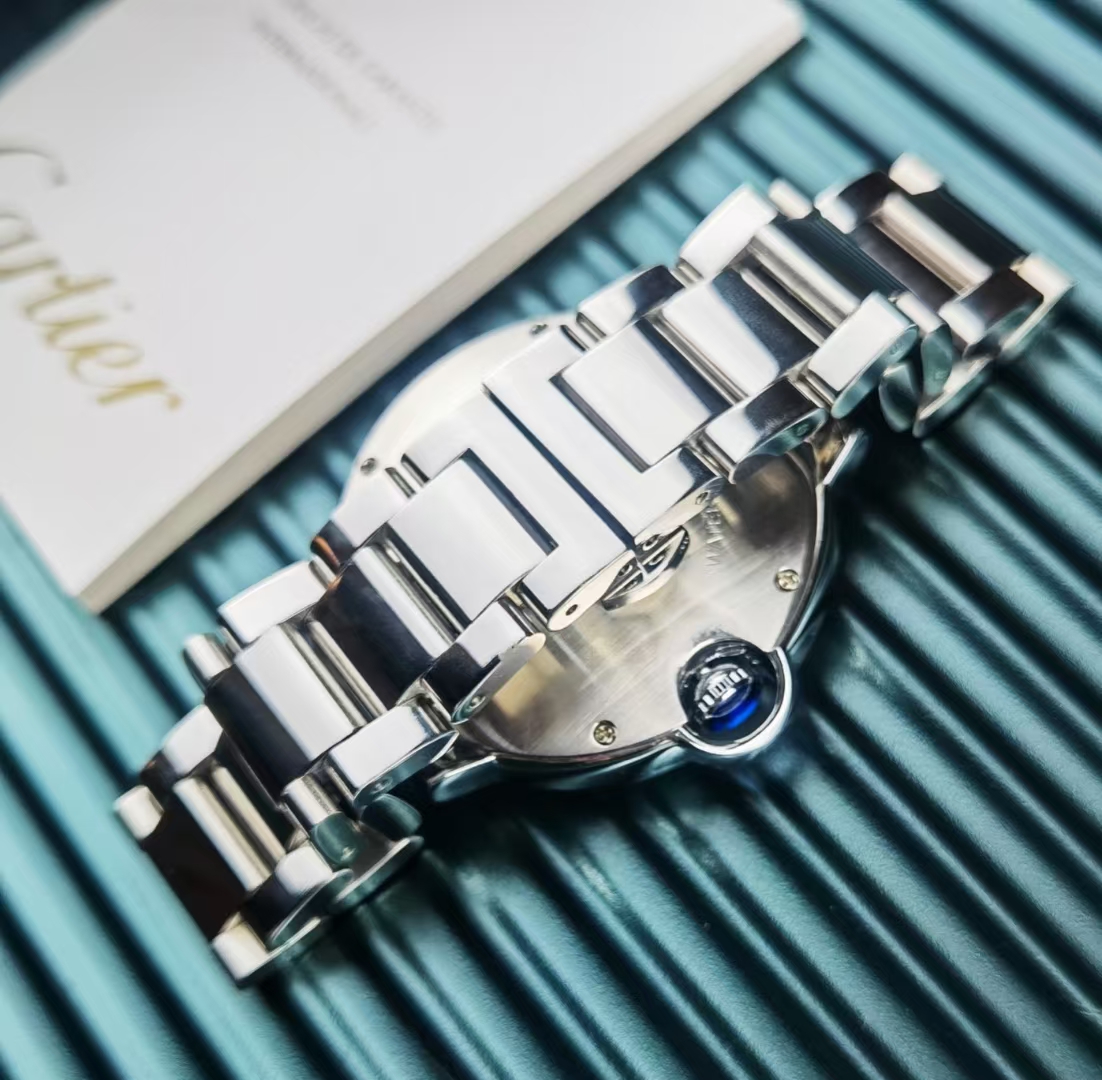 Cartier Blue Balloon Men's Classic Steel Band Watch