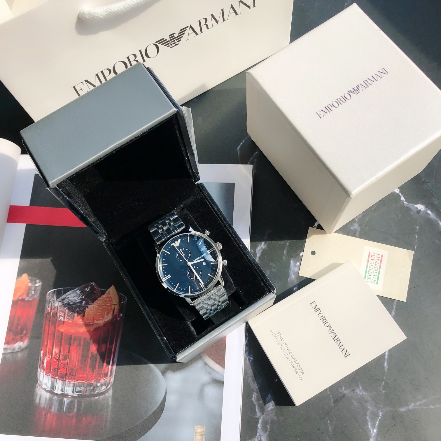 Armani men's business watch