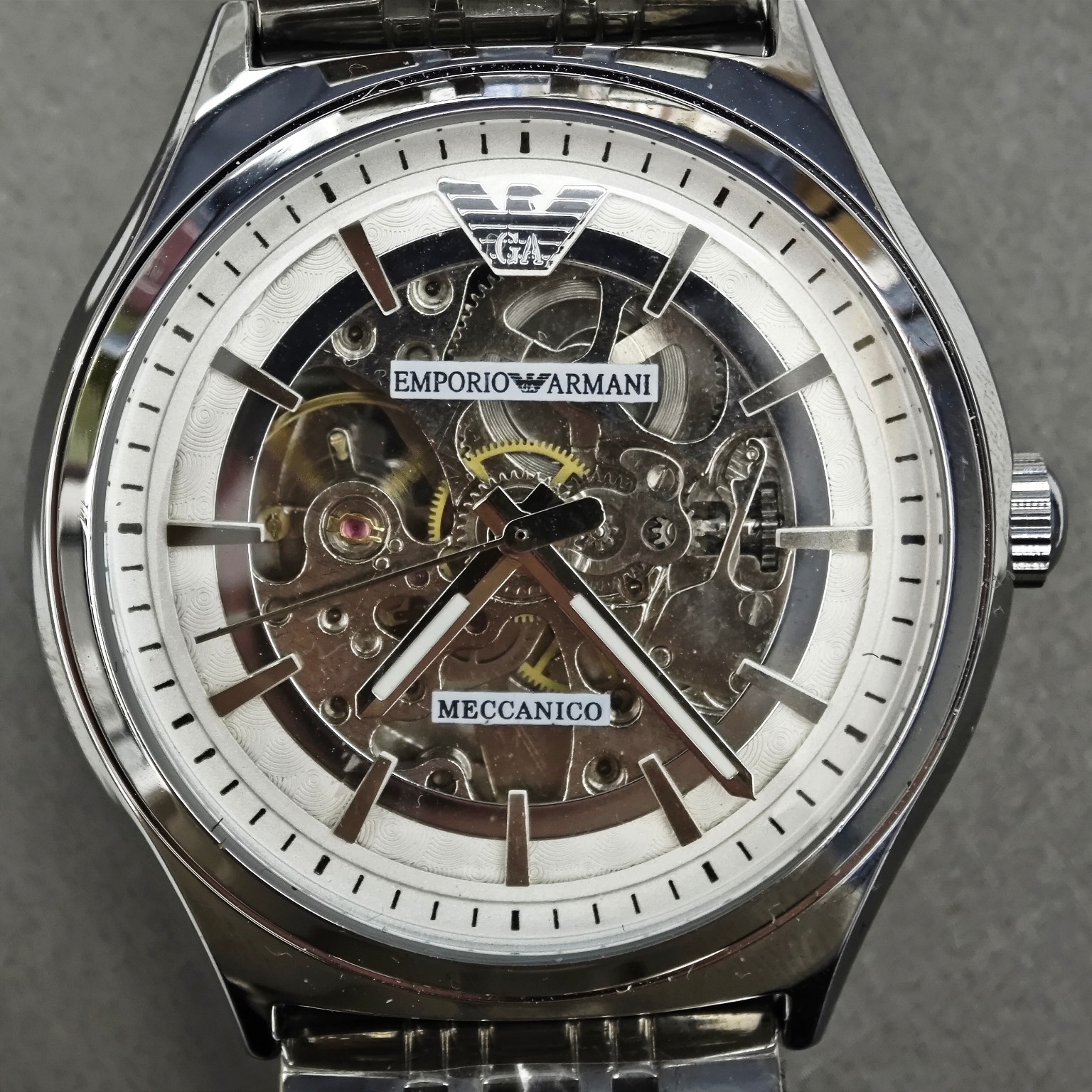 Armani flywheel hollow automatic mechanical watch