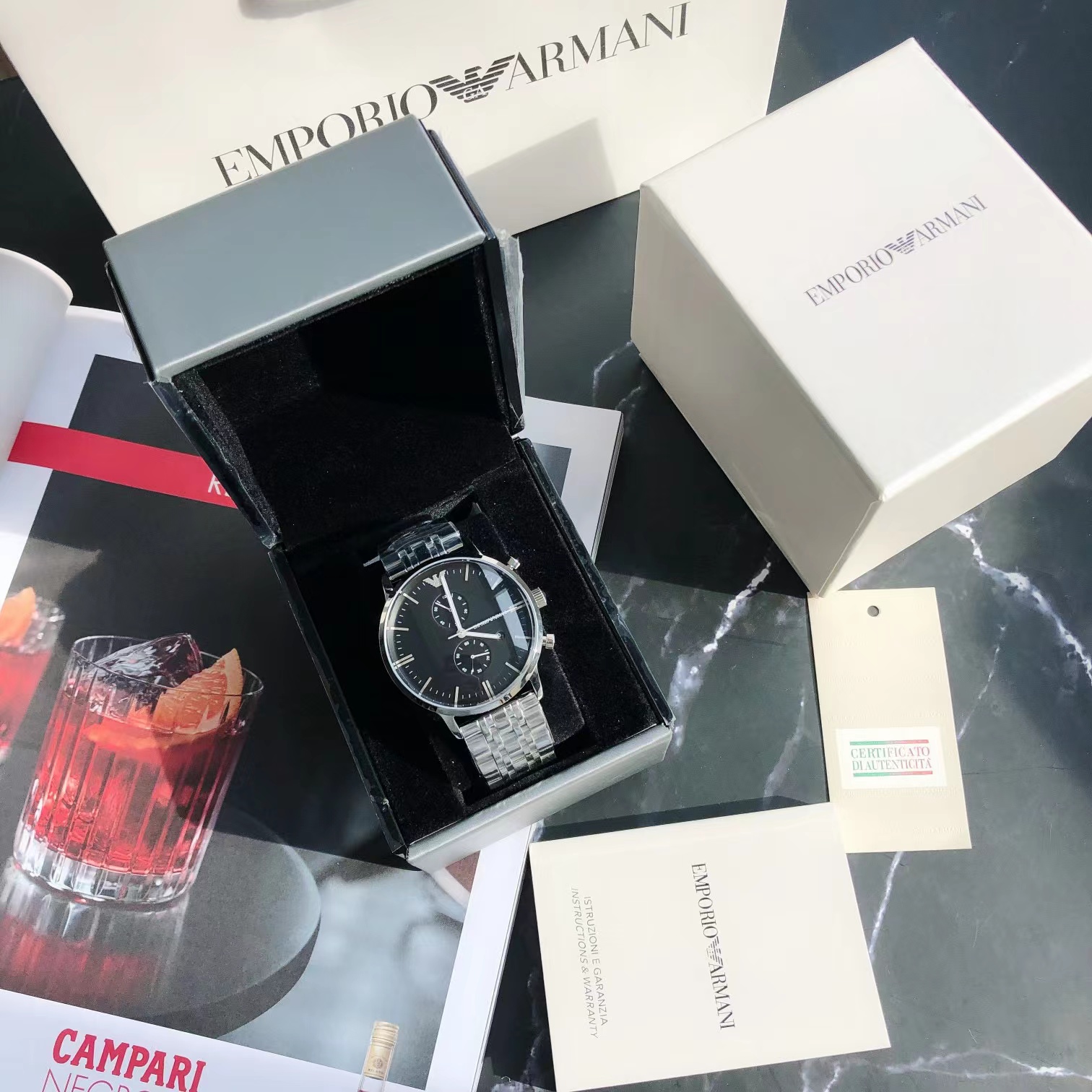 Armani men's business watch
