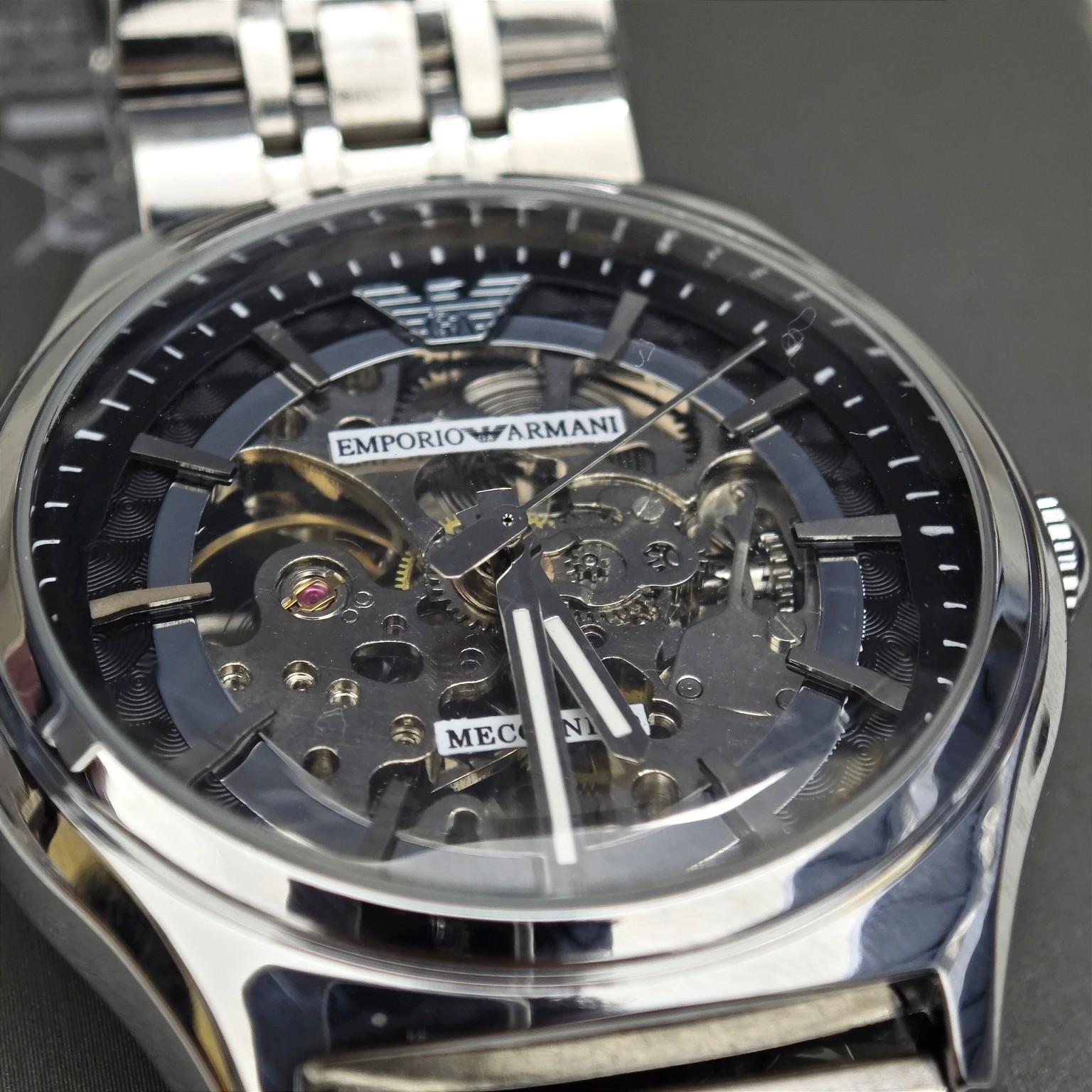 Armani flywheel hollow automatic mechanical watch