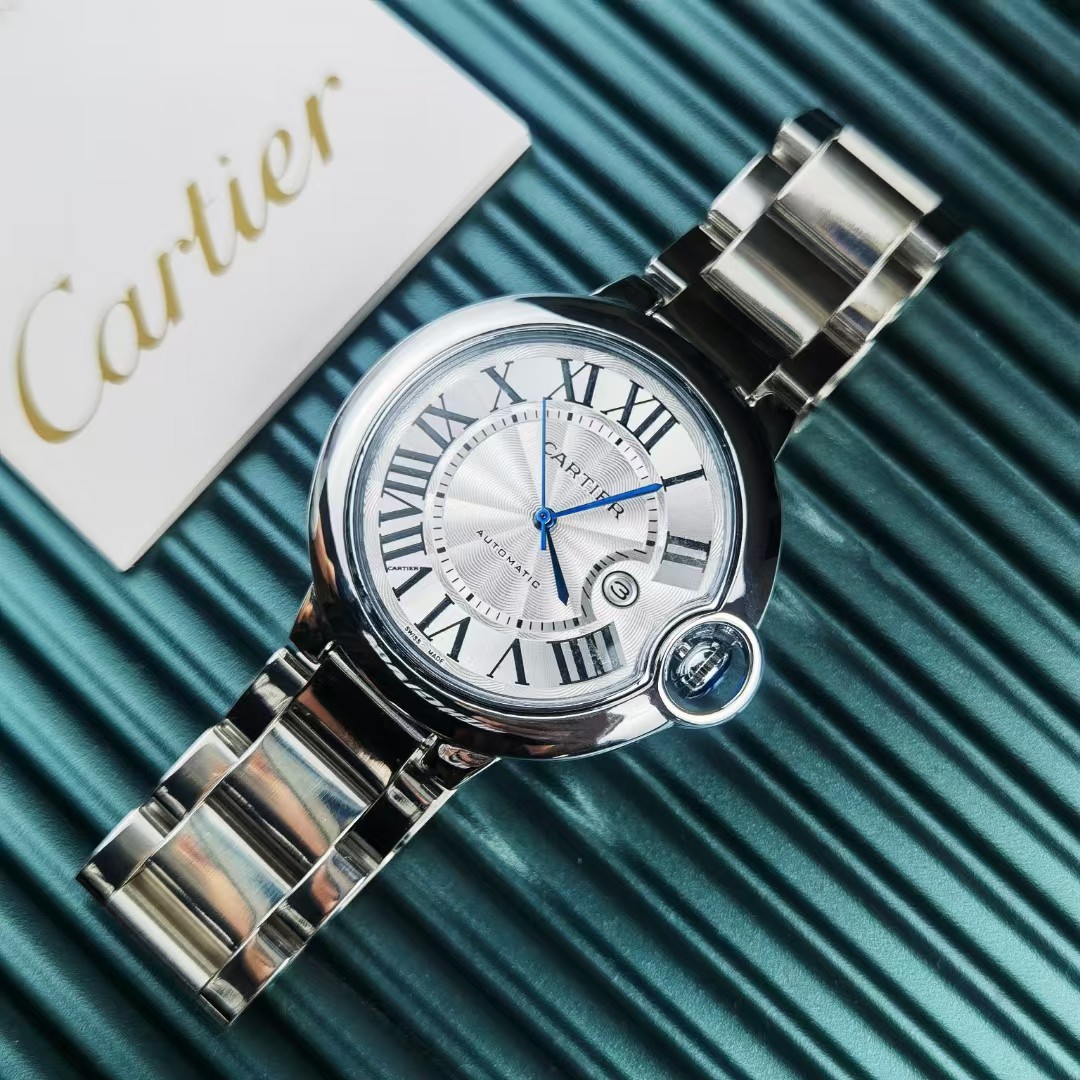 Cartier Blue Balloon Men's Classic Steel Band Watch