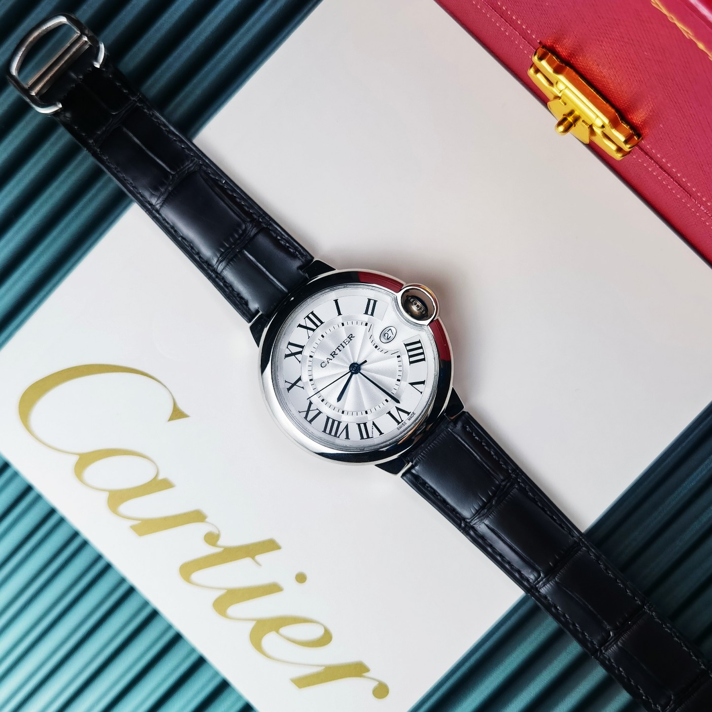 Cartier Blue Balloon Men's Quartz Watch
